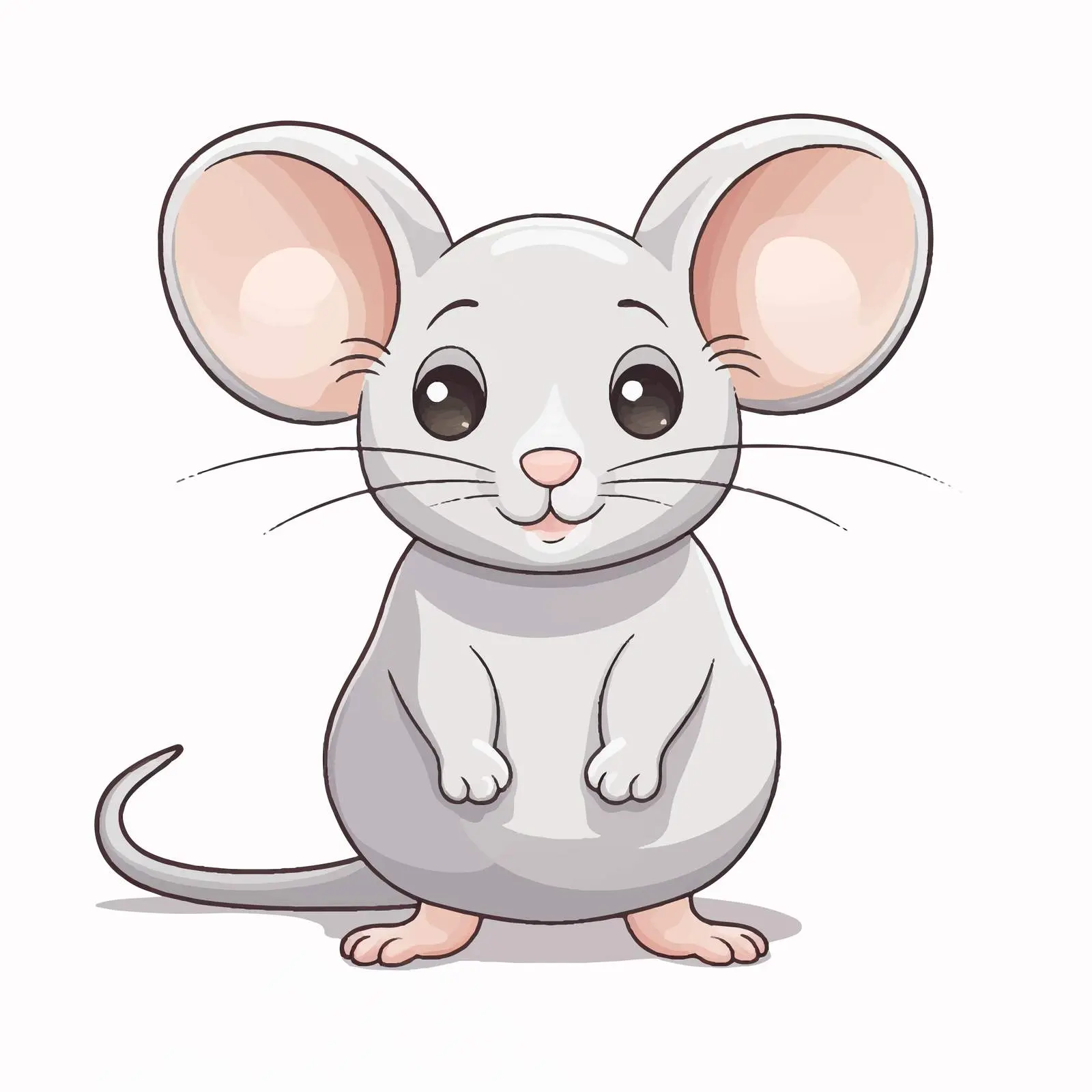 Mouse Line Vector Illustration on White Background — free download from Dotvec