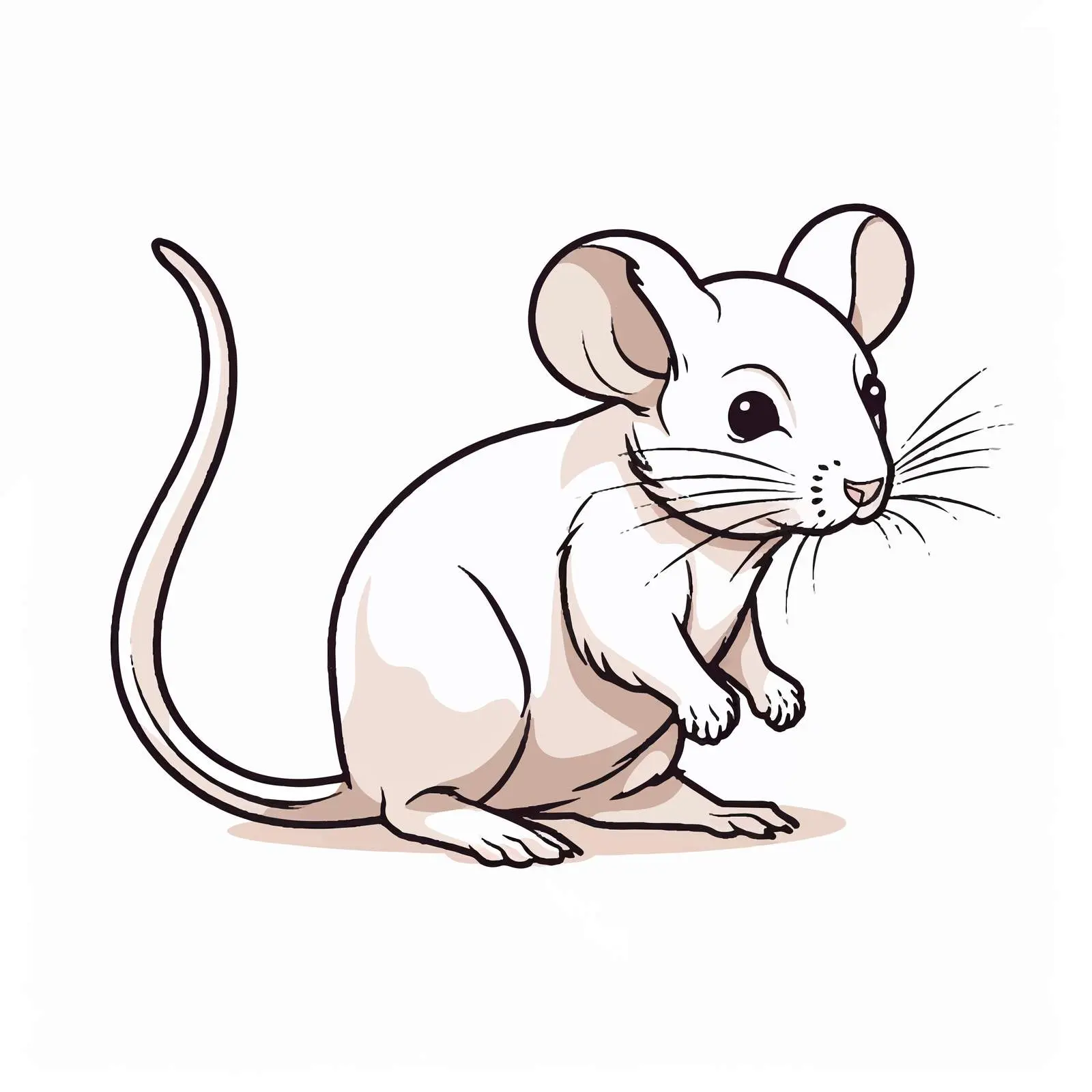Mouse Outline Vector Illustration on White Background — free download from Dotvec