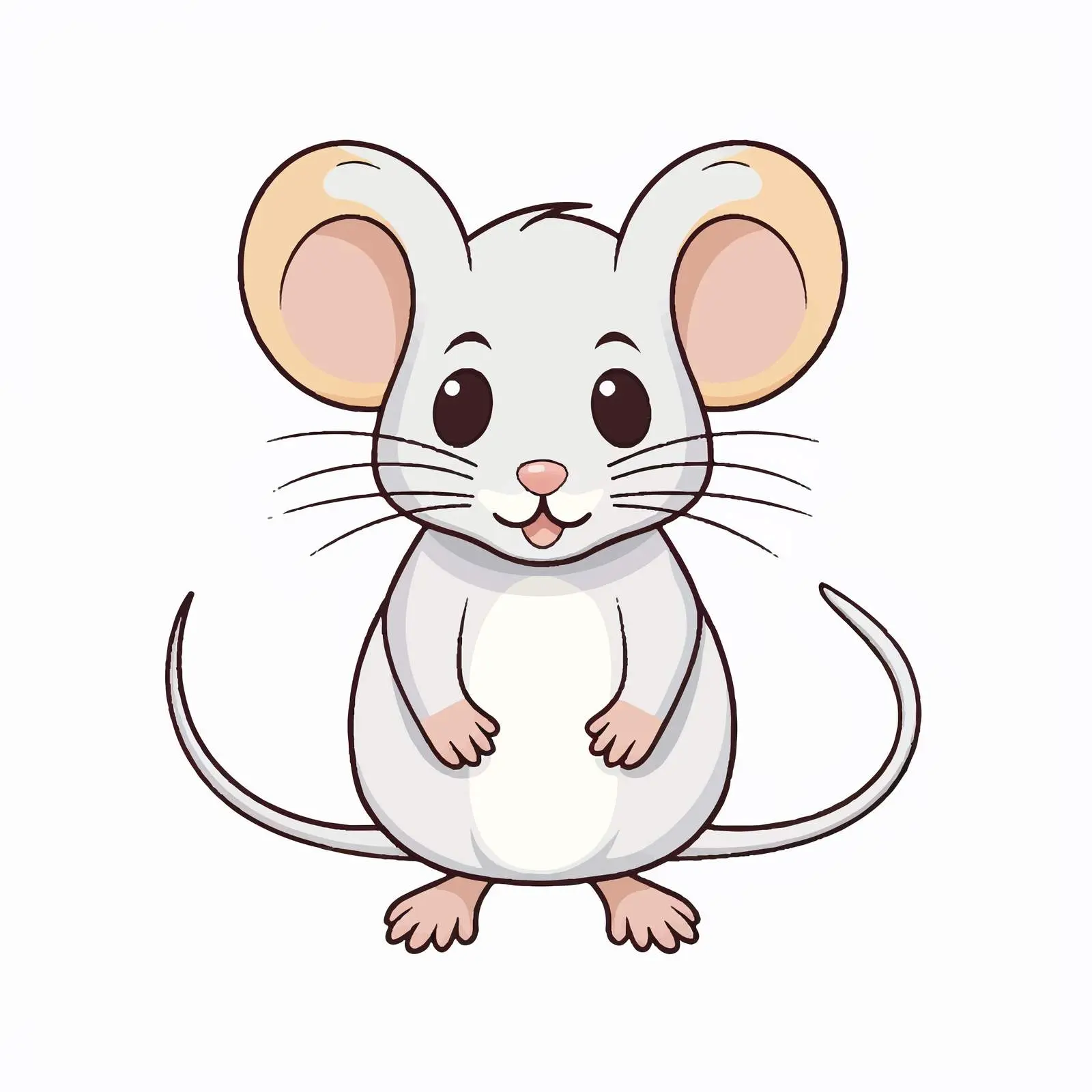 Mouse Outline Vector Illustration on White Background — free download from Dotvec