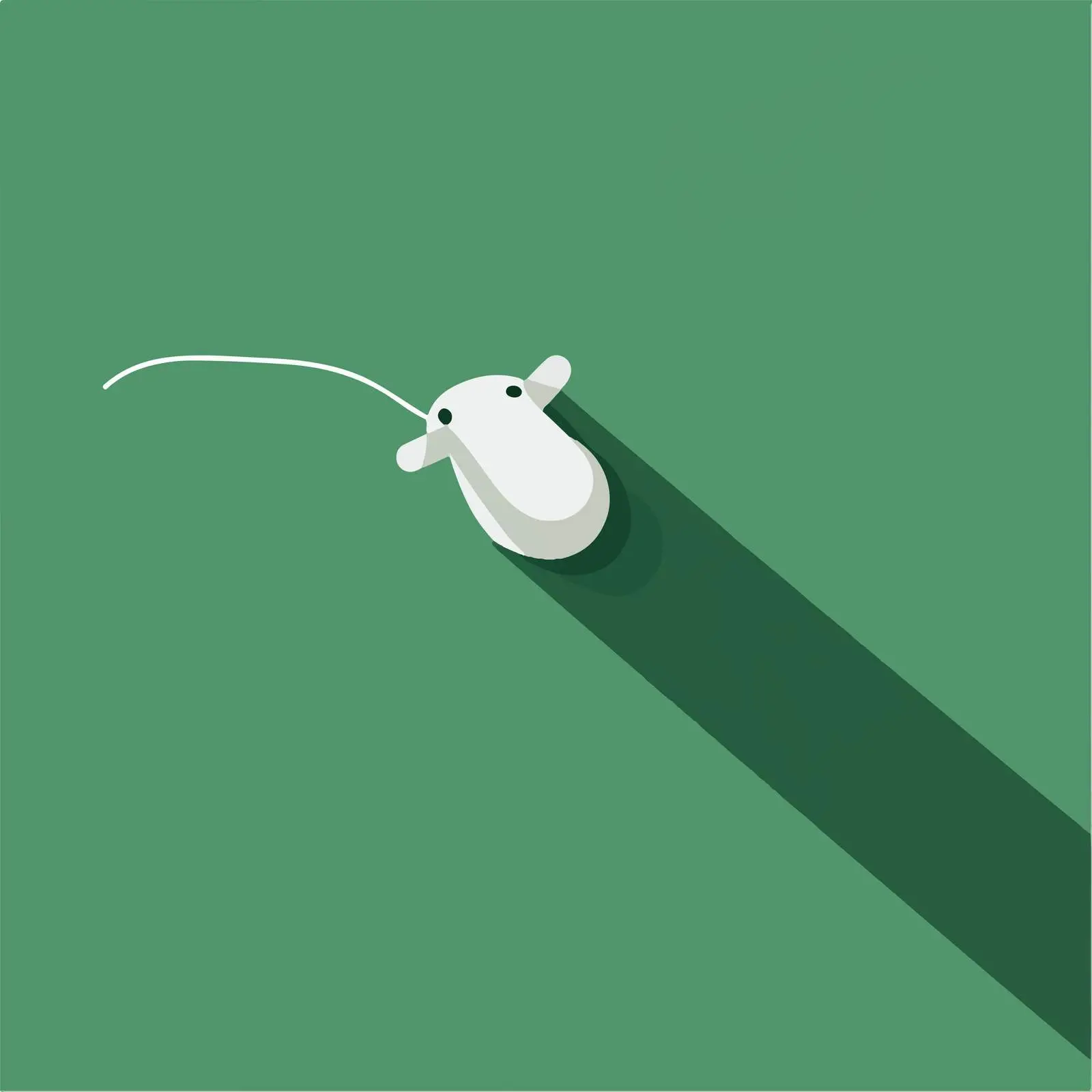 Flat Style Mouse Toy with Long Shadow — free download from Dotvec