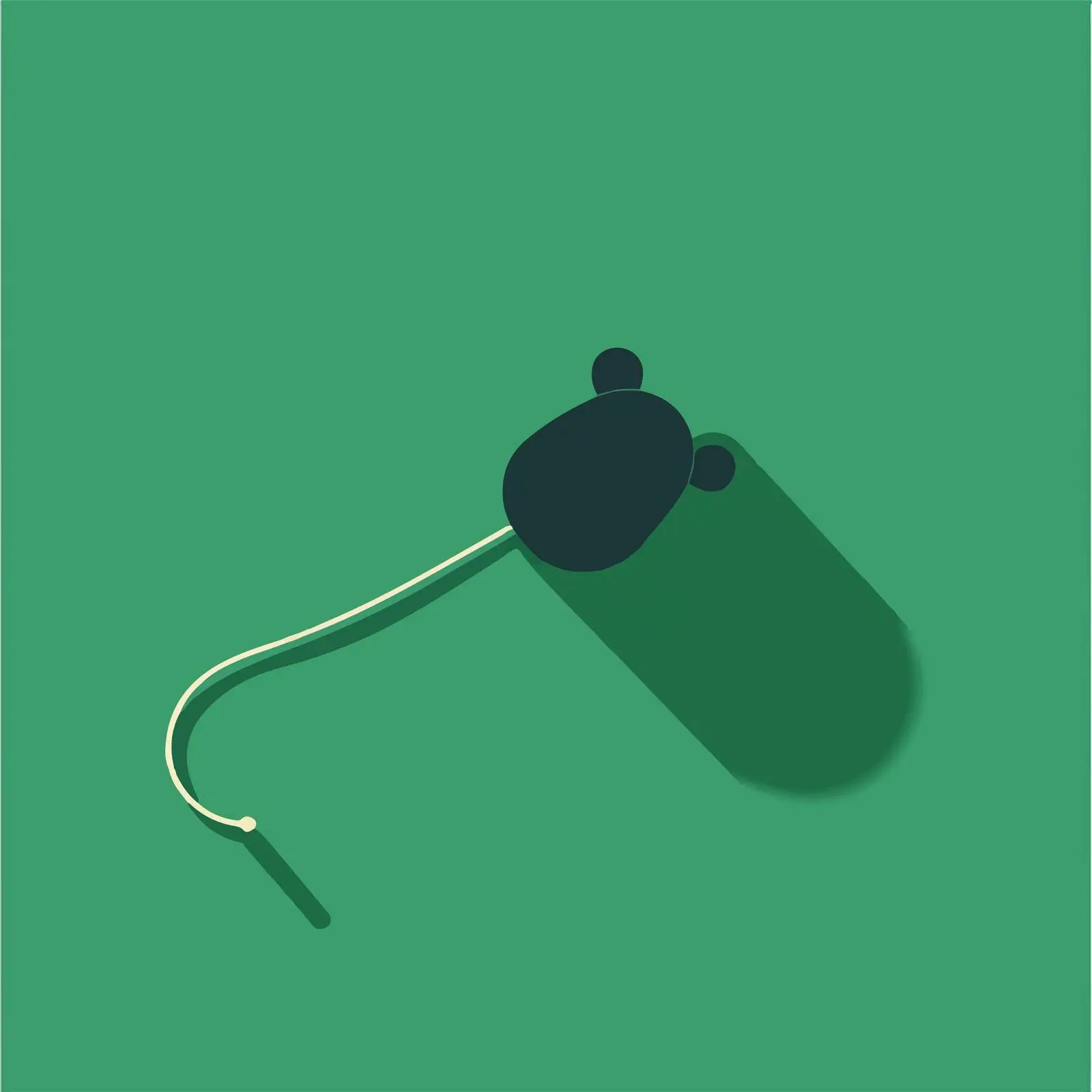 Flat Style Mouse Toy with Long Shadow — free download from Dotvec