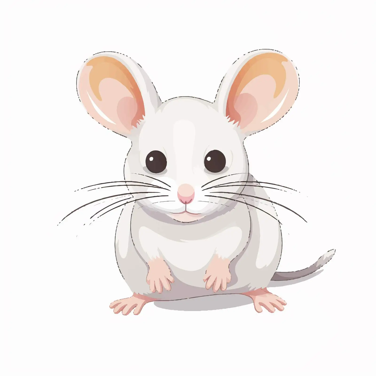 Mouse Vector Illustration on White Background – free web illustration image from Dotvec