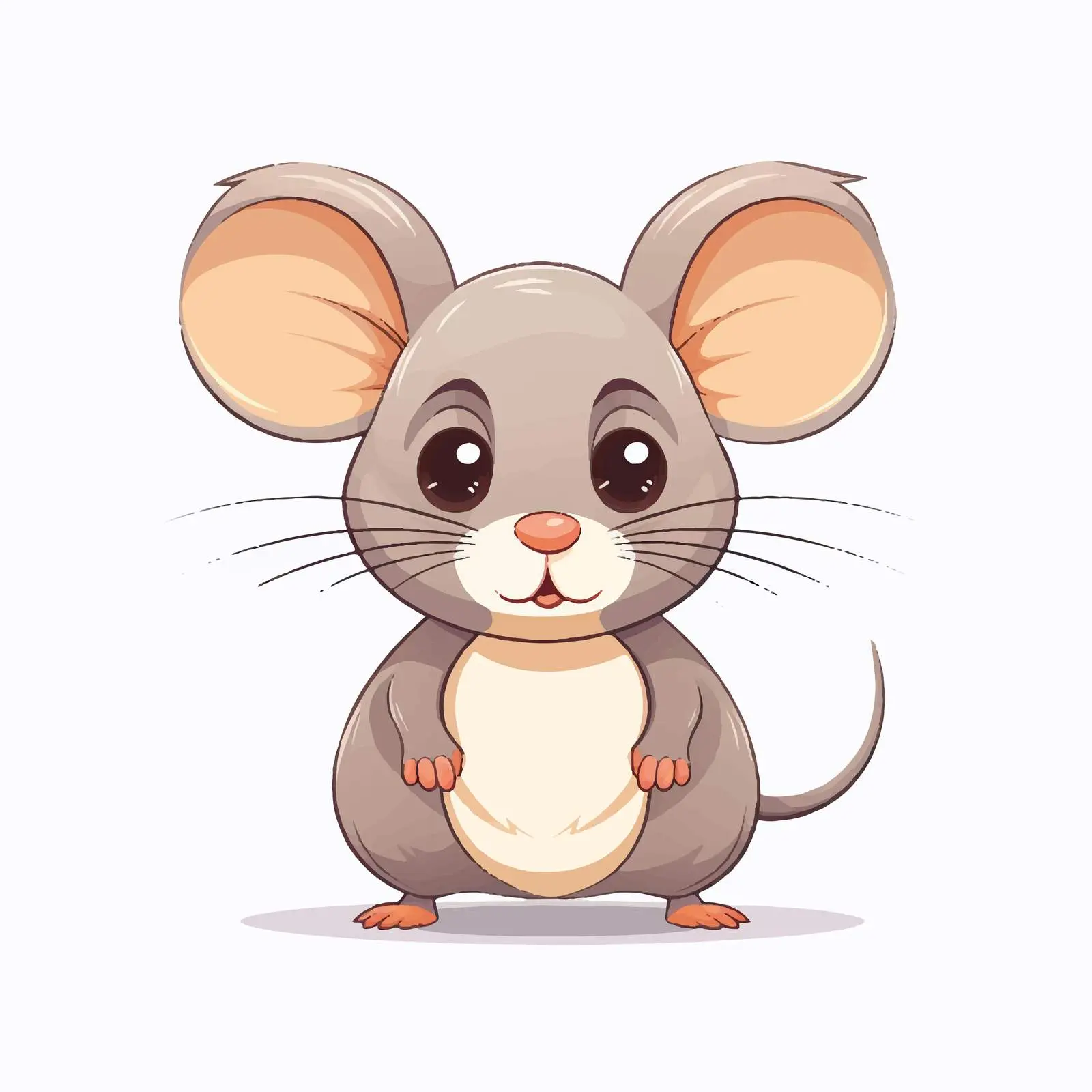 Top View Mouse Vector Illustration on White Background — free download from Dotvec