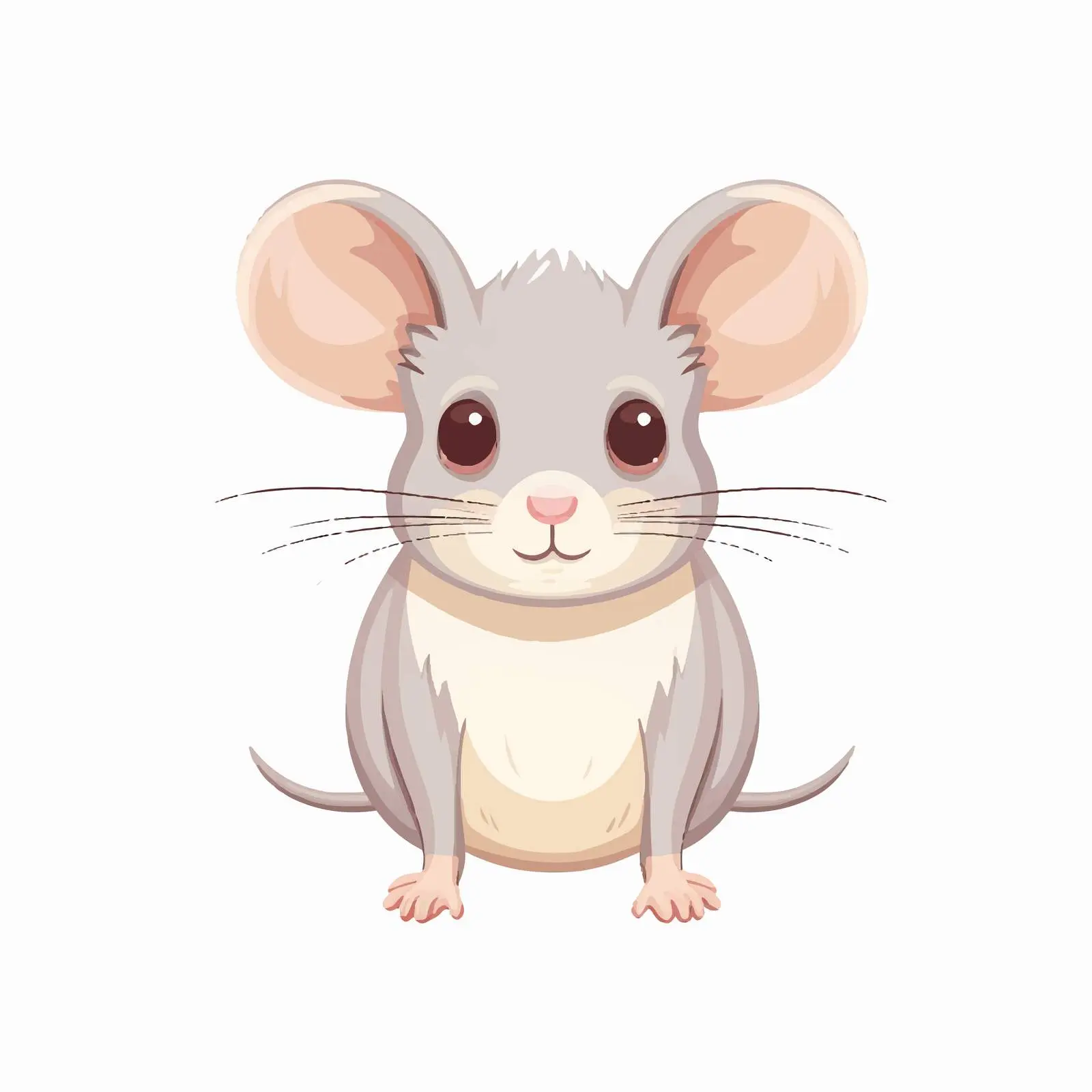 Top View Mouse Vector Illustration on White Background — free download from Dotvec