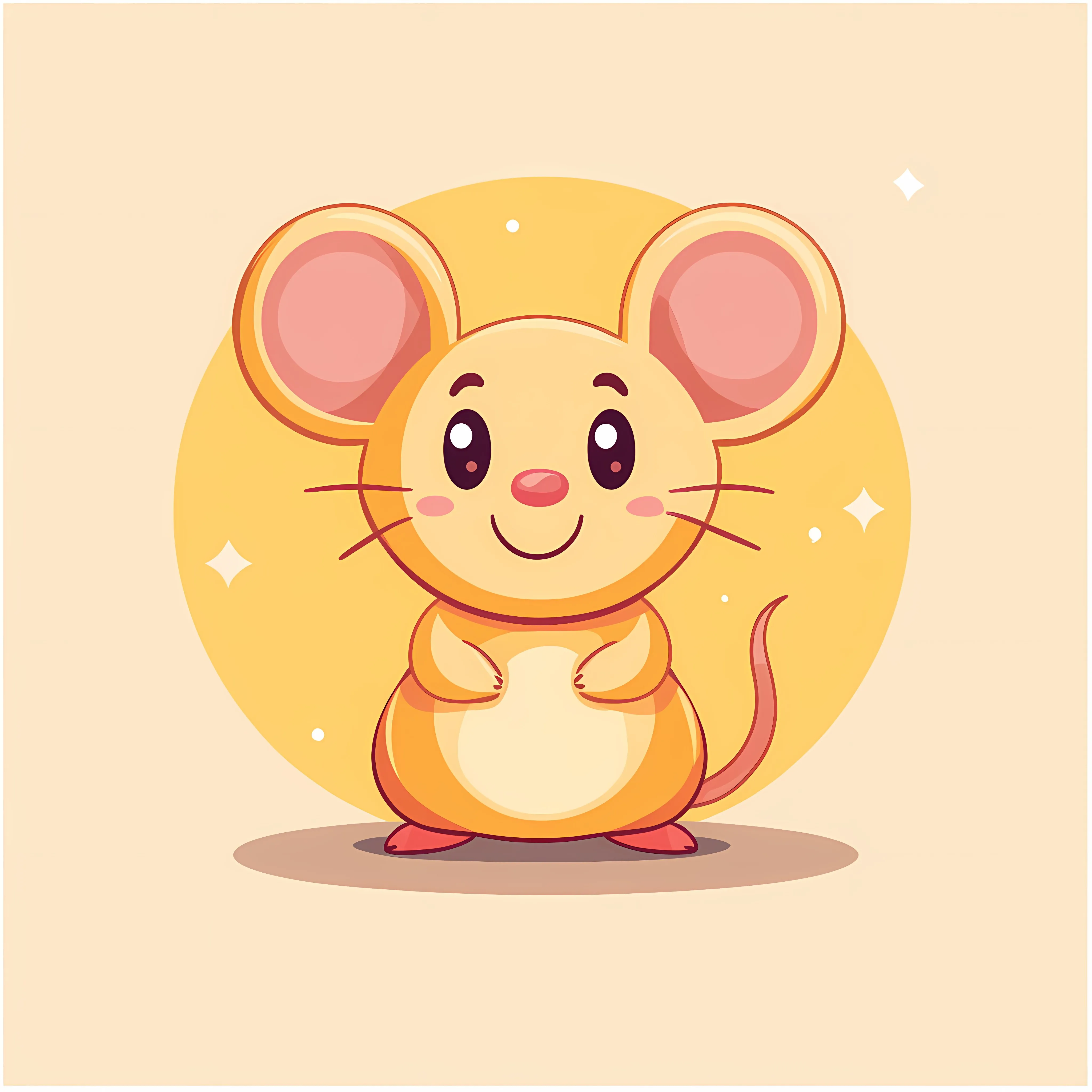 Cartoon Flat Vector Illustration of a Mouse — free download from Dotvec