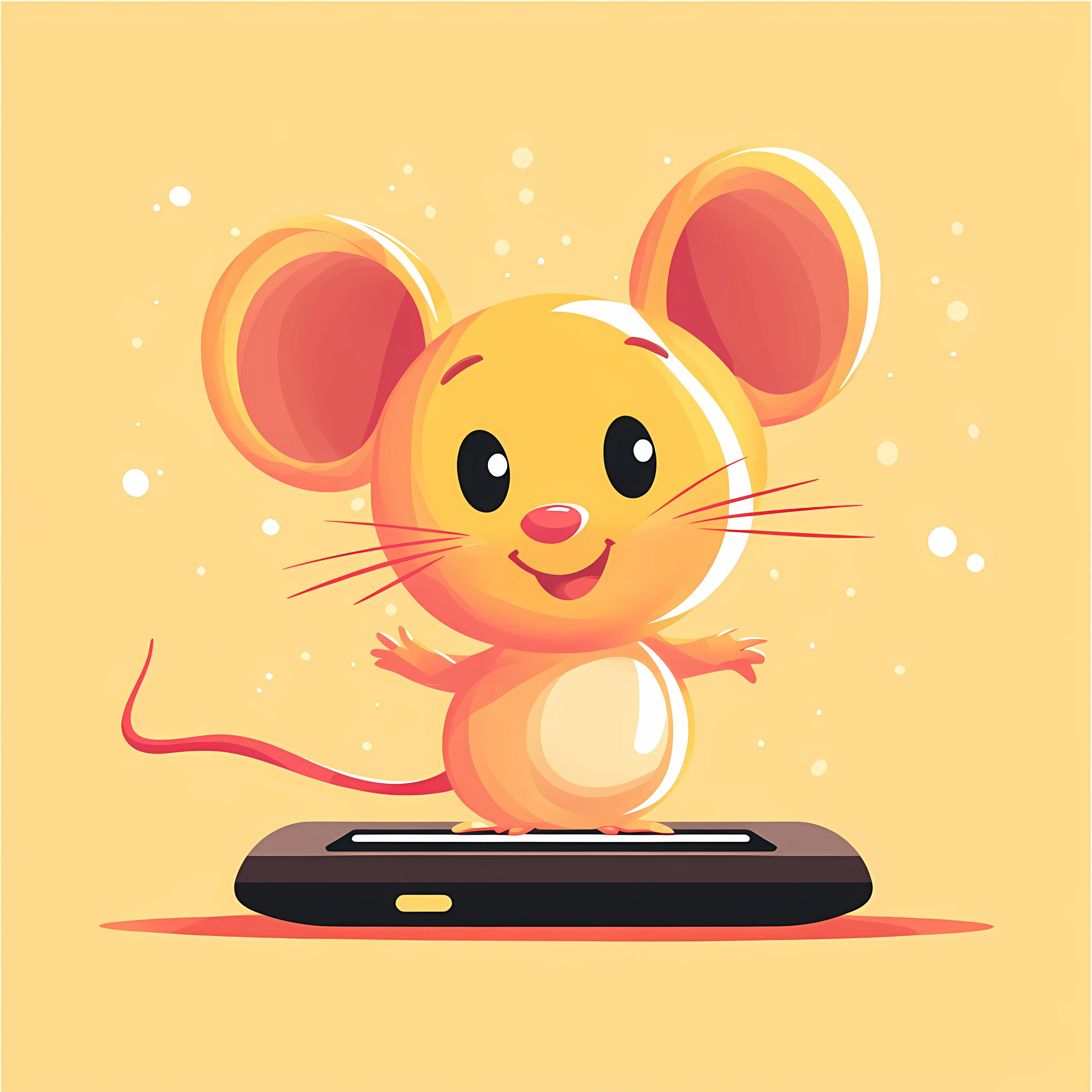 Cartoon Flat Vector Illustration of a Mouse — free download from Dotvec