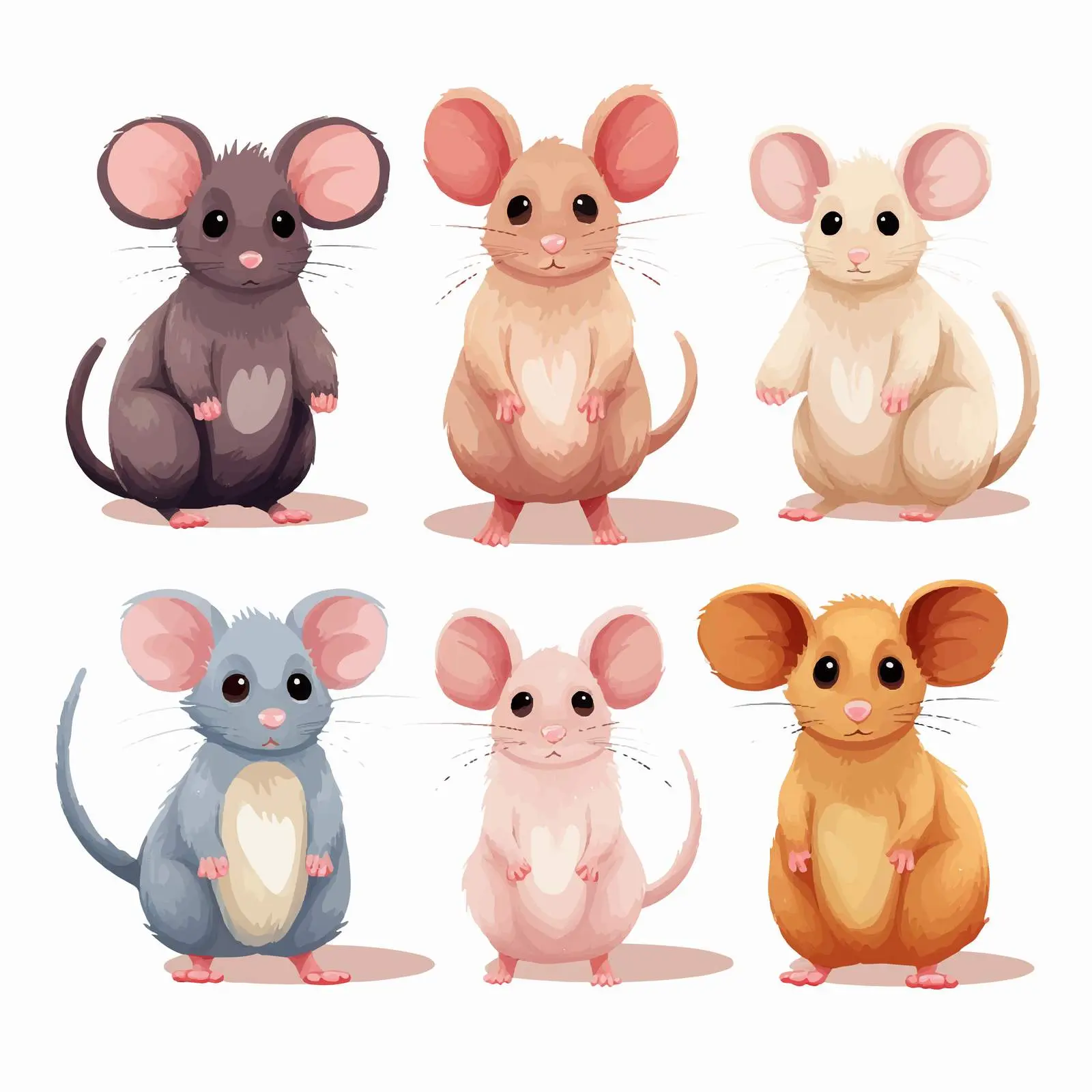 Colorful Mouse Fur Variation Vector Illustration — free download from Dotvec