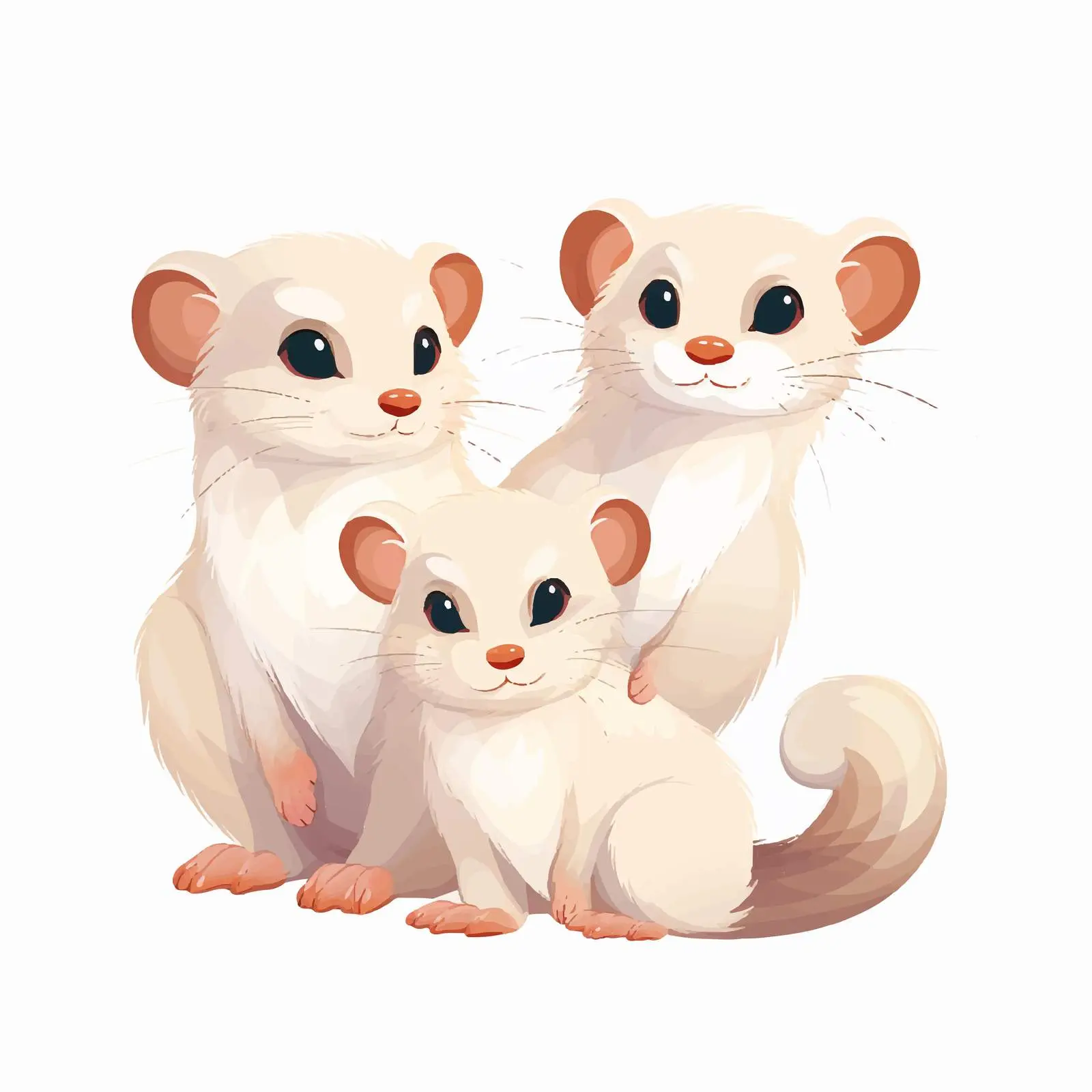 Positive Mink Illustration for Scrapbooking — free download from Dotvec