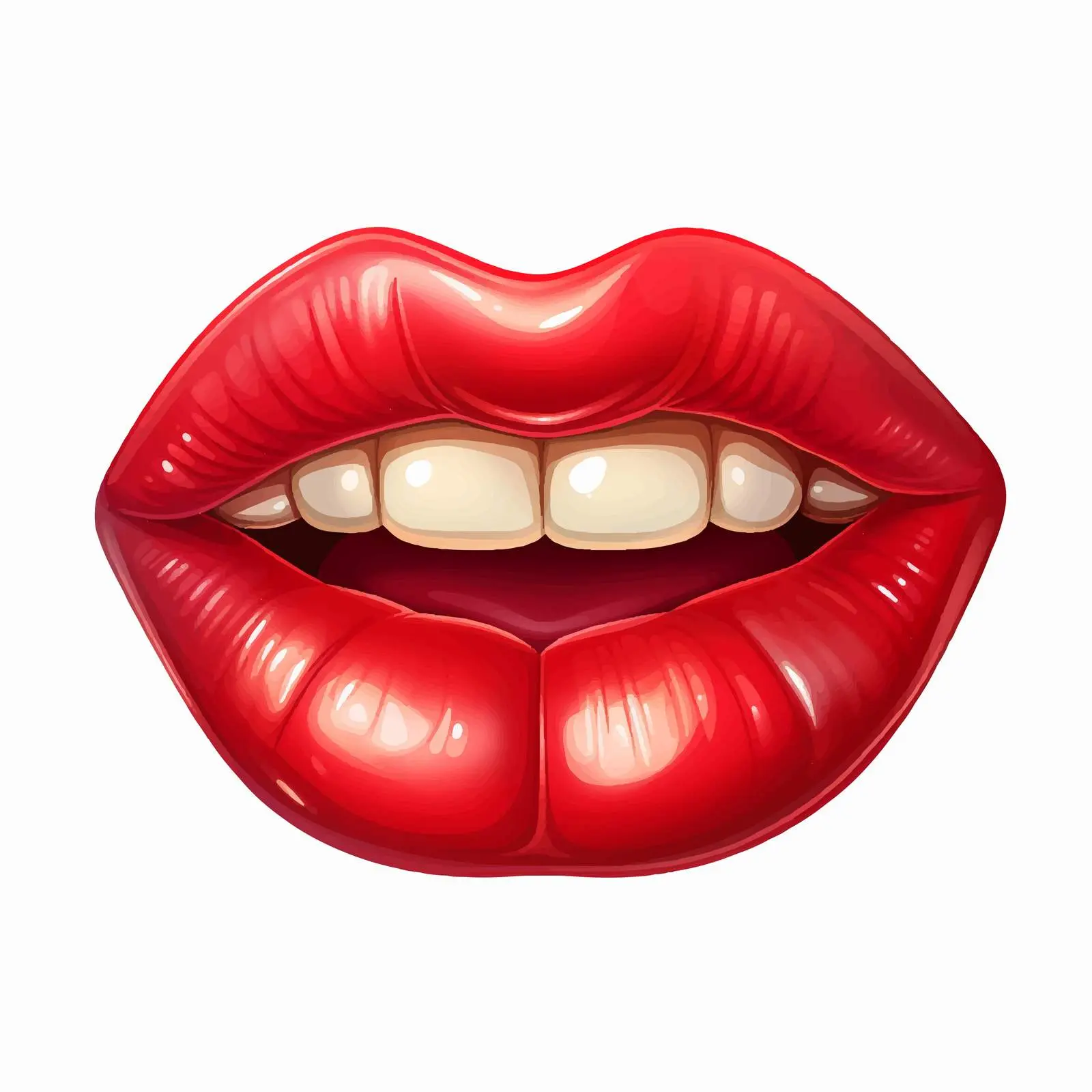 Mouth and Tongue Vector Illustration on White Background — free download from Dotvec