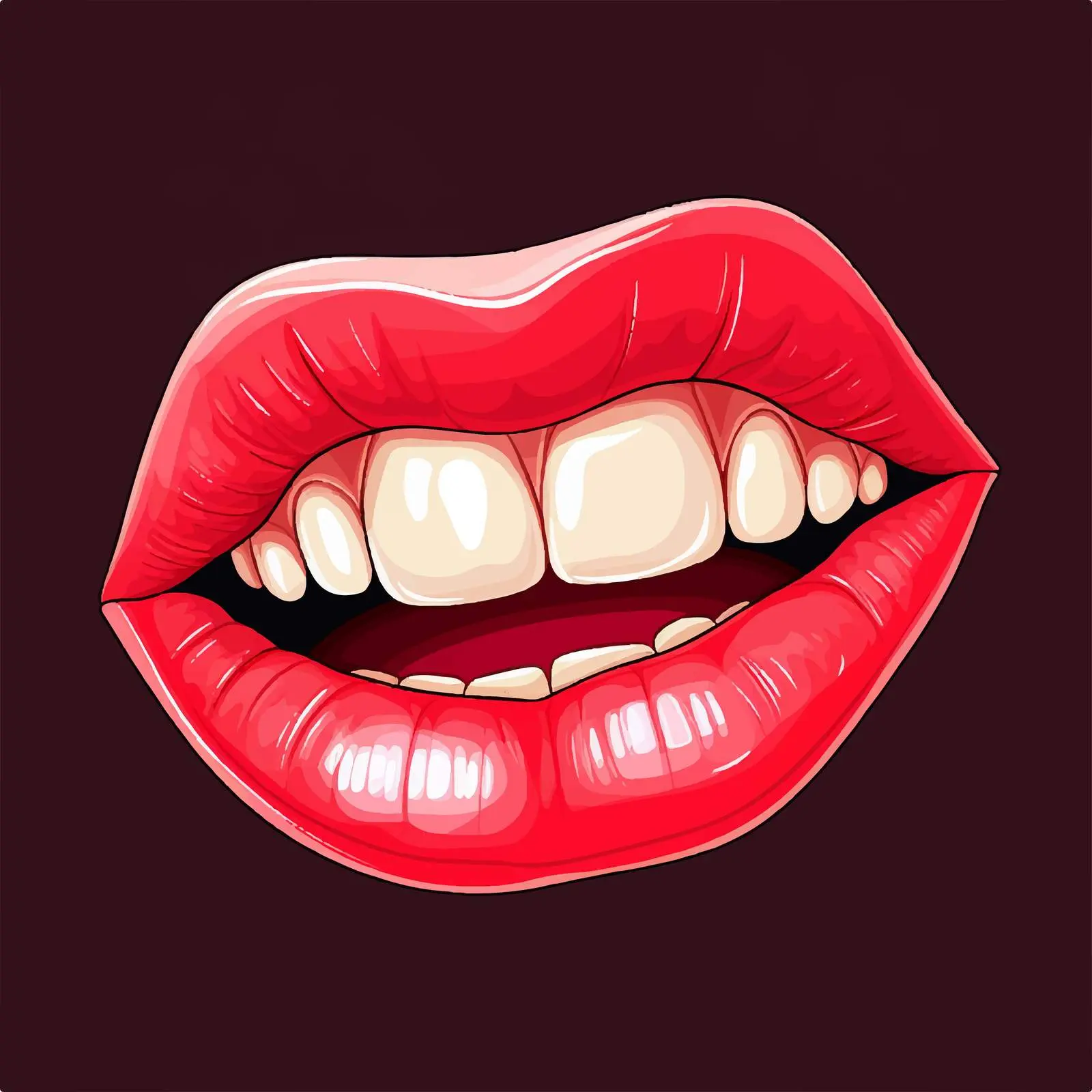 Mouth and Tongue Vector Illustration on White Background — free download from Dotvec