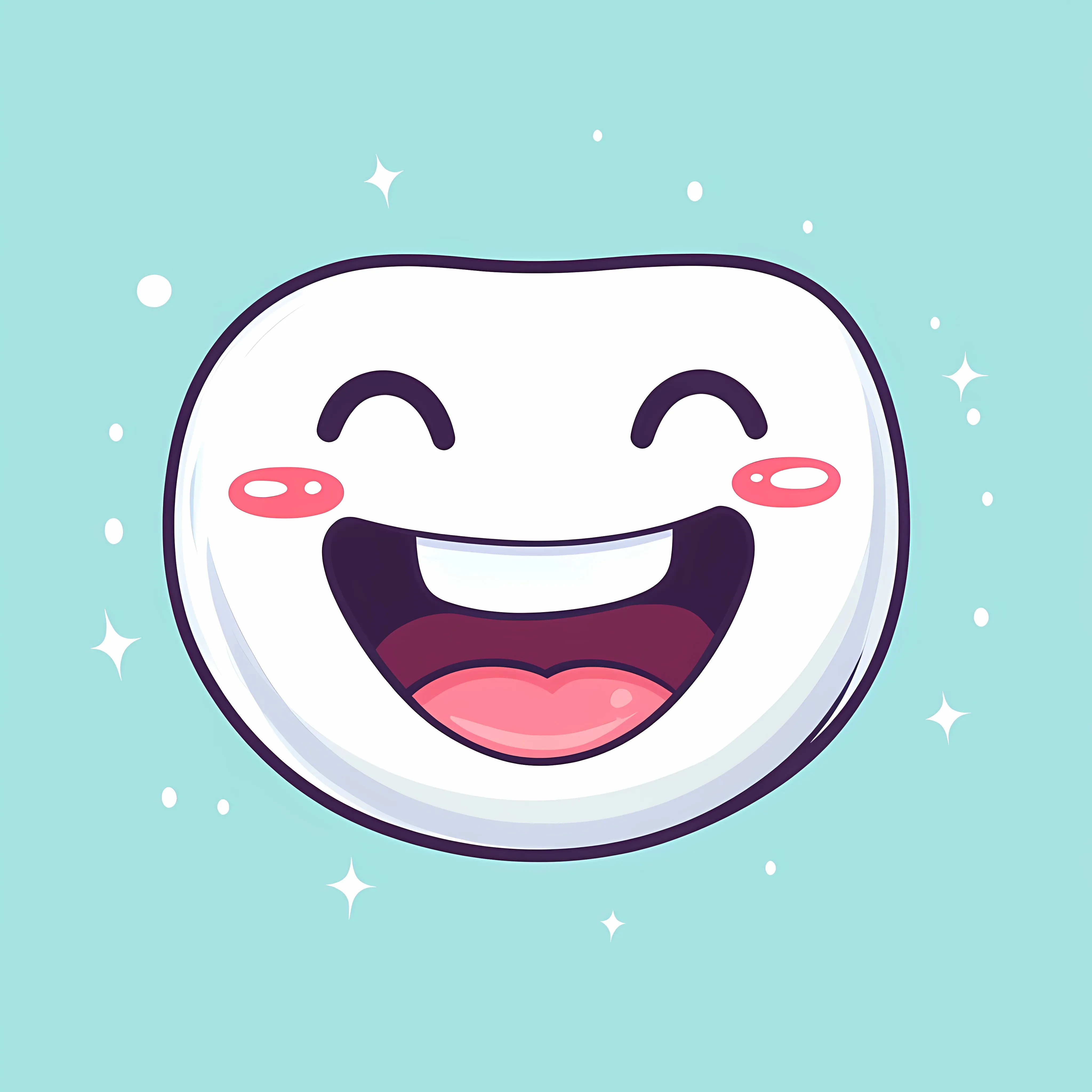 Flat Cartoon Smile Mouth Concept Illustration — free download from Dotvec