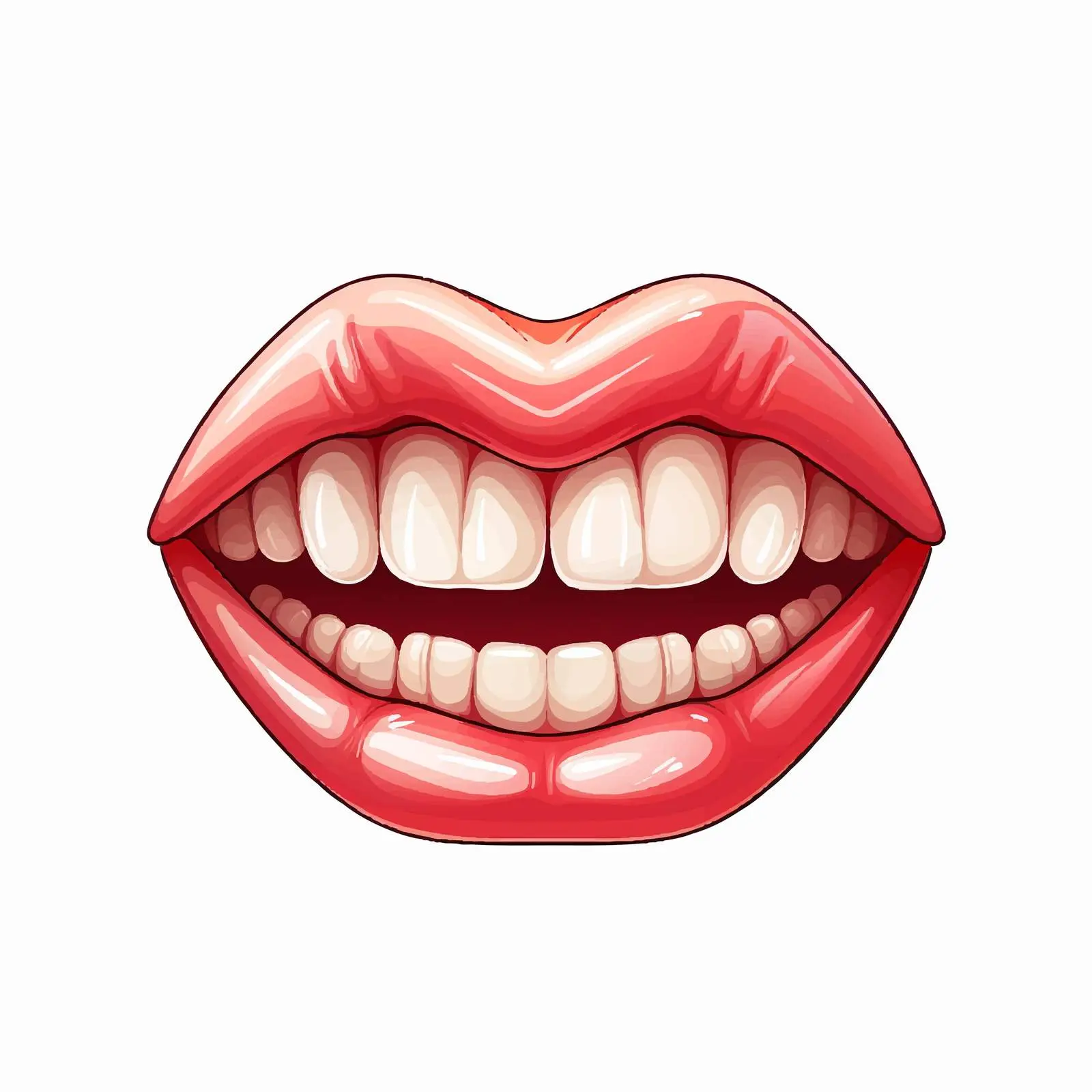Top View Mouth Vector Illustration on White Background — free download from Dotvec