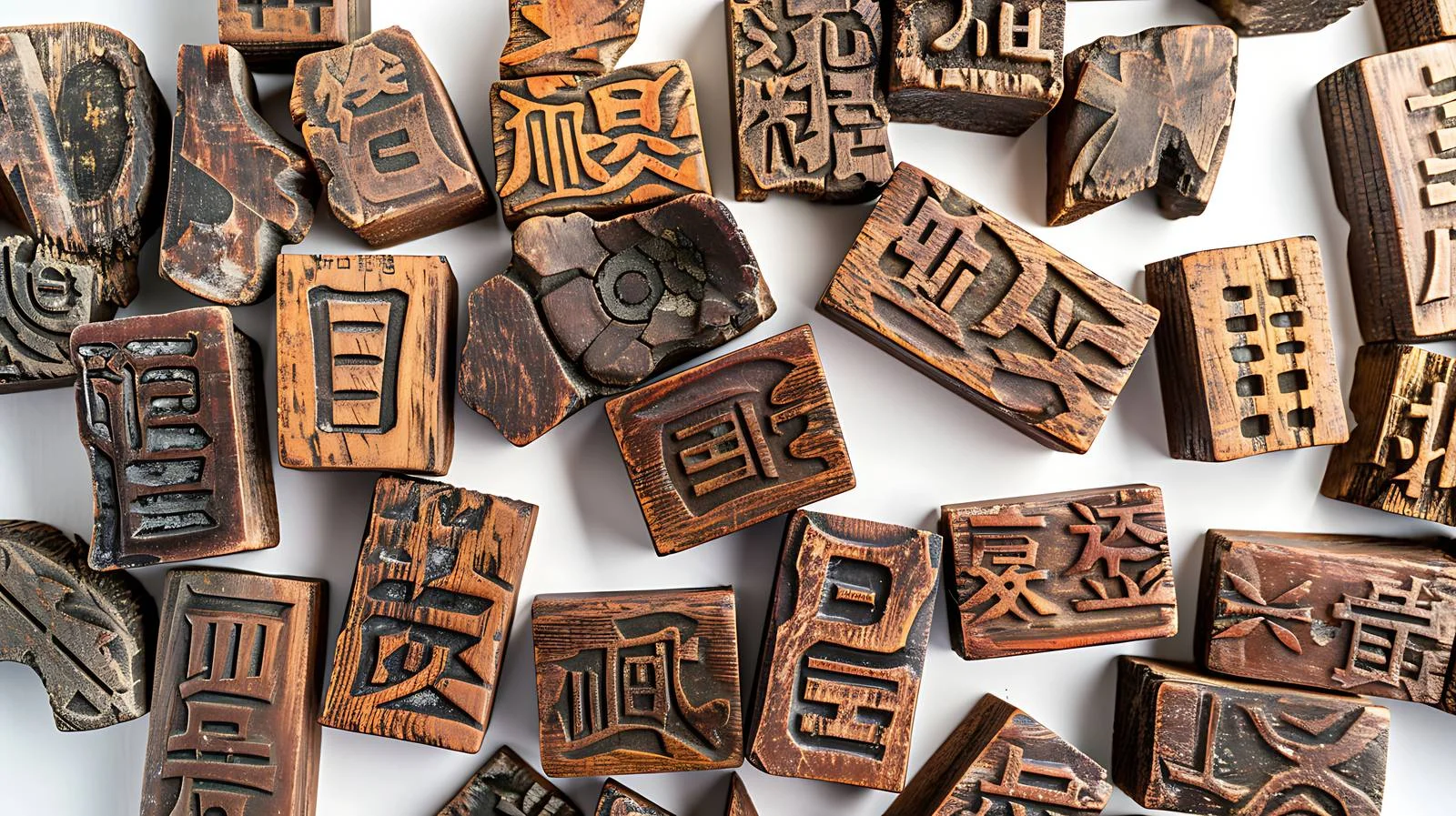 Traditional Chinese Character Movable Type Printing Model — free download from Dotvec