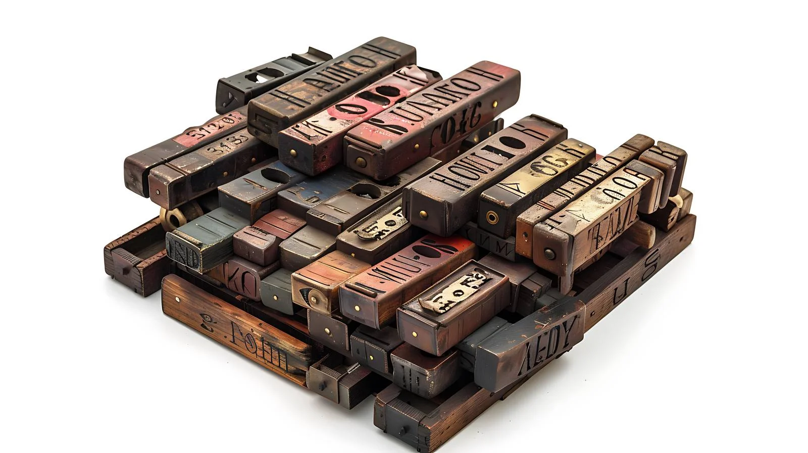 Movable Type Printing on White Background — free download from Dotvec