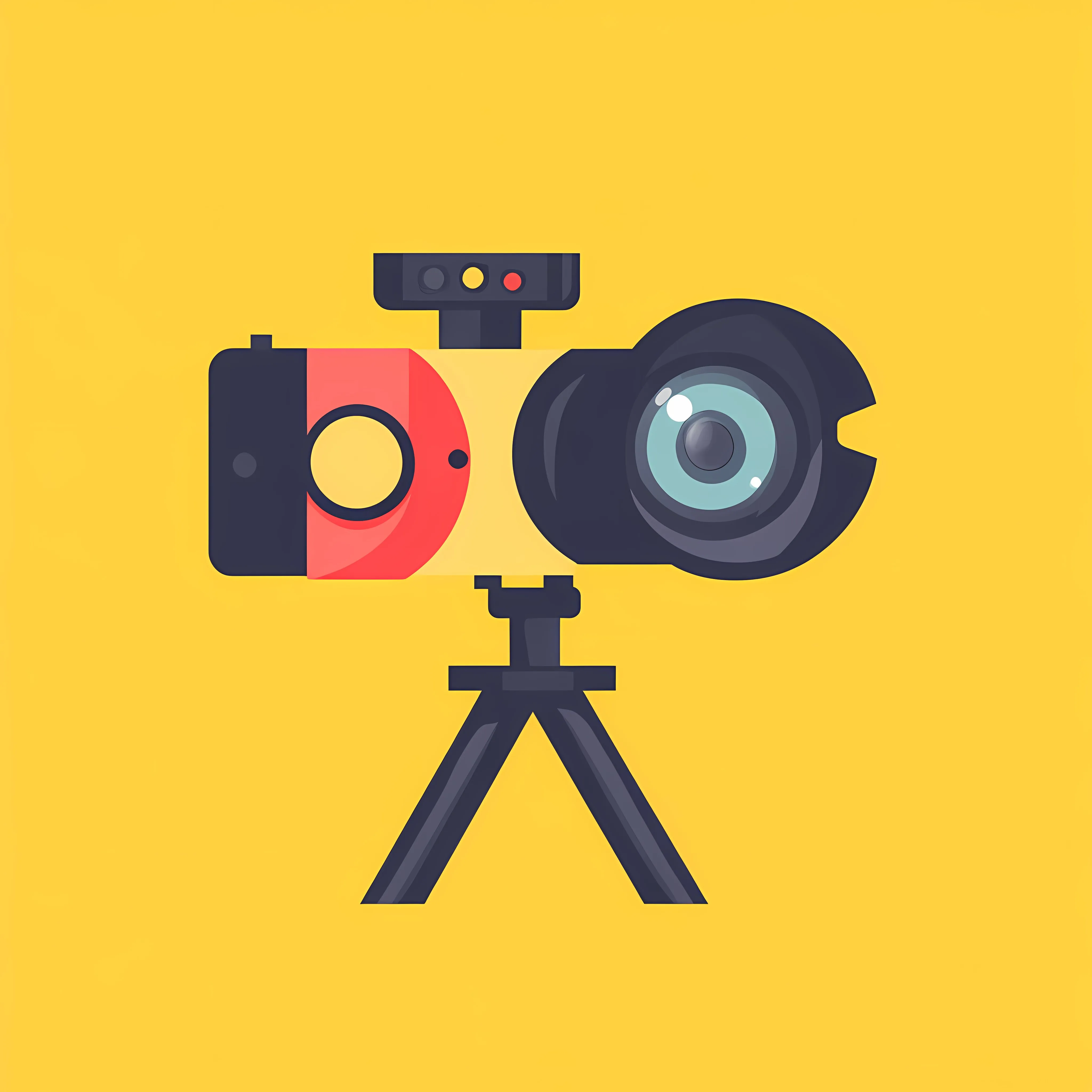 Flat Vector Movie Camcorder Icon Illustration – free recording image from Dotvec