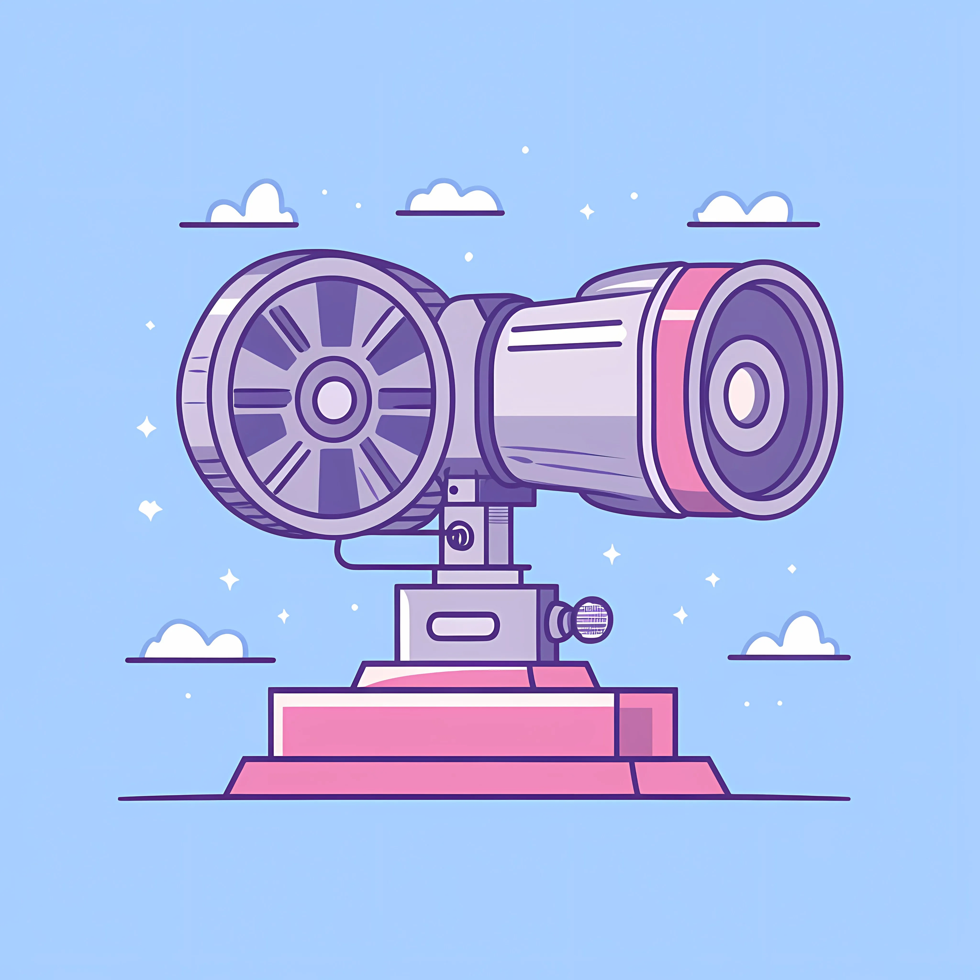 Flat Vector Illustration of Movie Projector Icon — free download from Dotvec