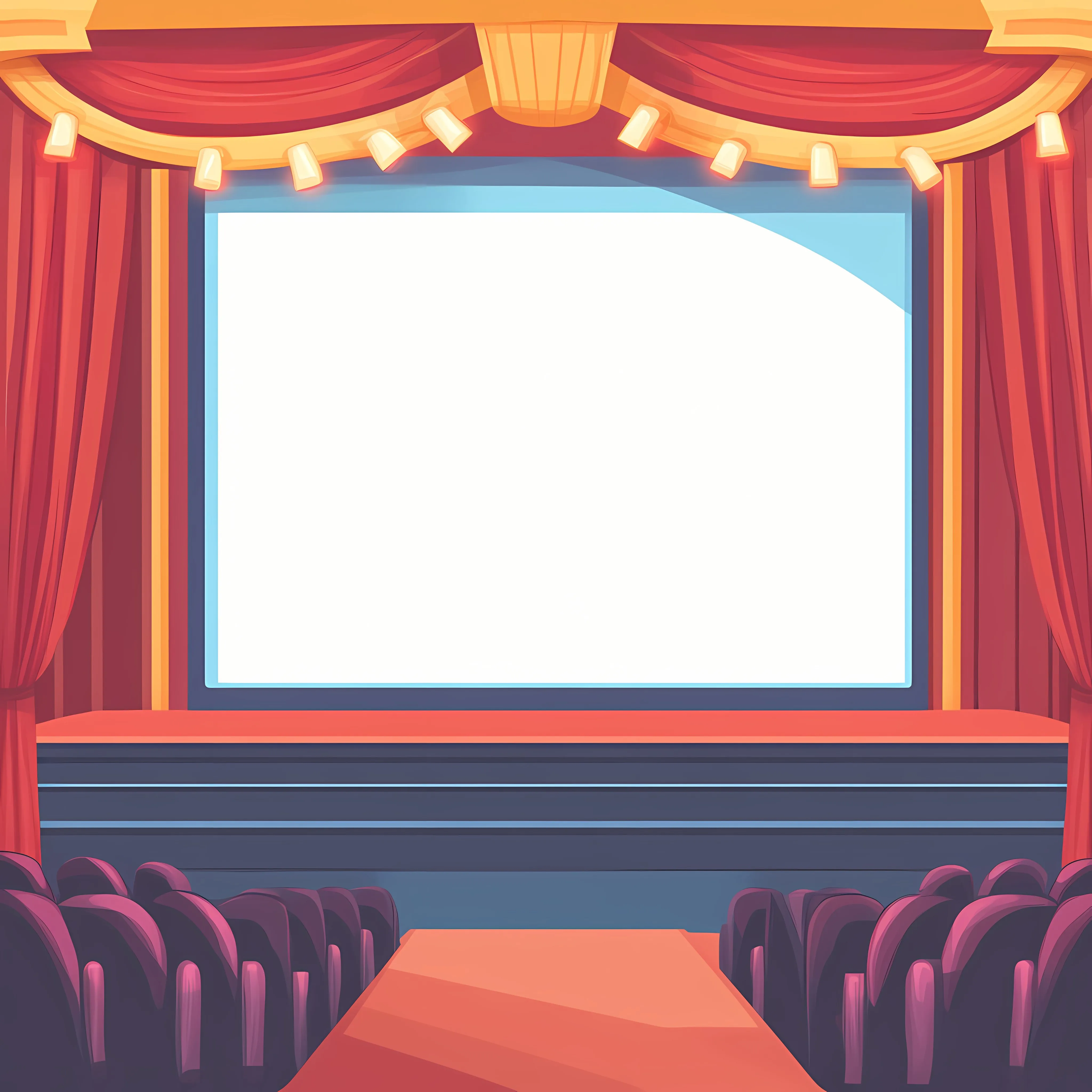 Cinema Theater Stage with Red Curtain – free showtime image from Dotvec