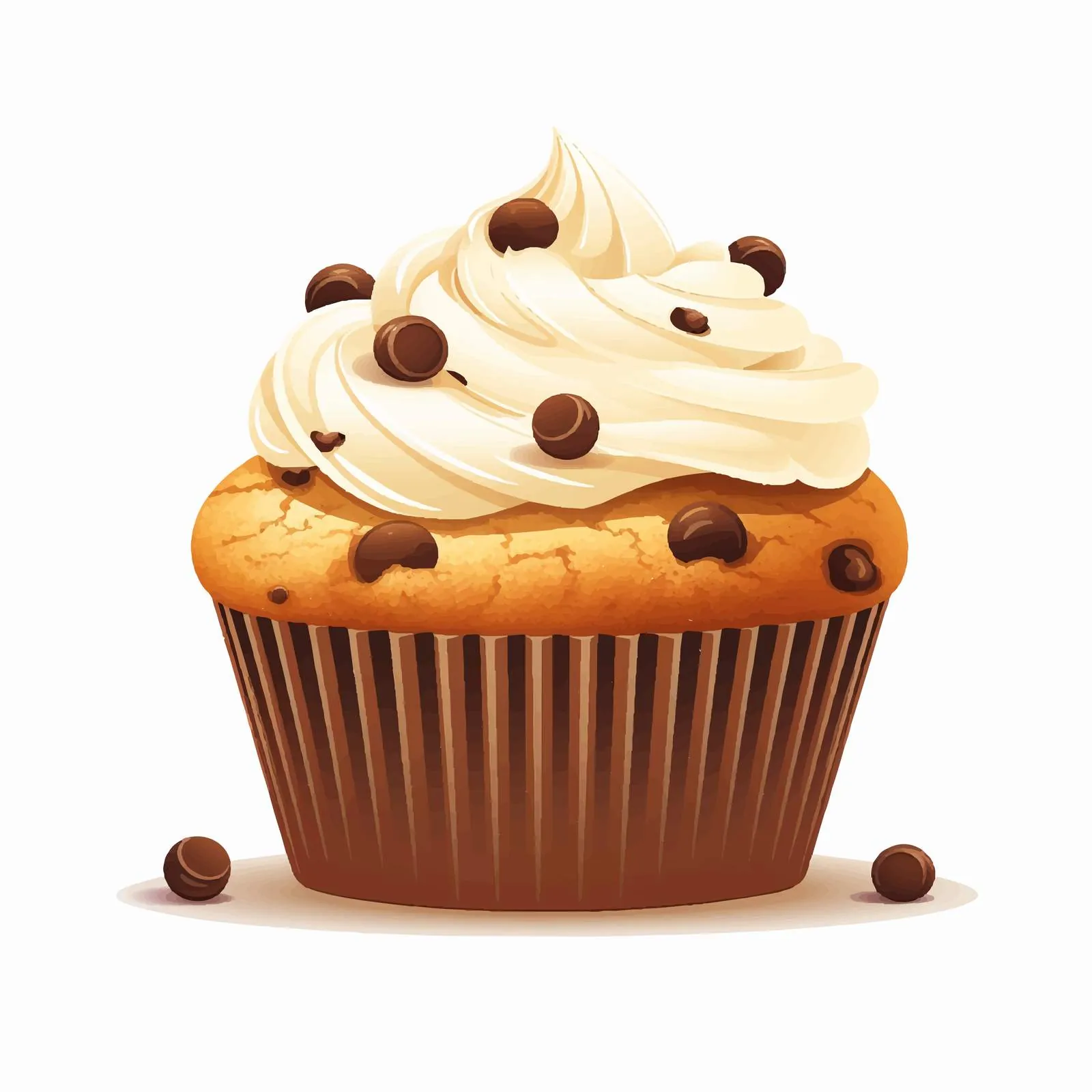 Chocolate Muffin and Cupcake Vector Illustration — free download from Dotvec
