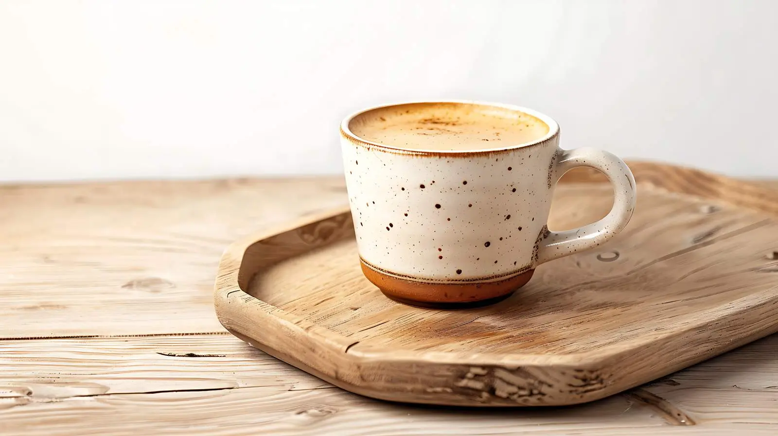 Cappuccino Mug on Rustic Wooden Table — free download from Dotvec