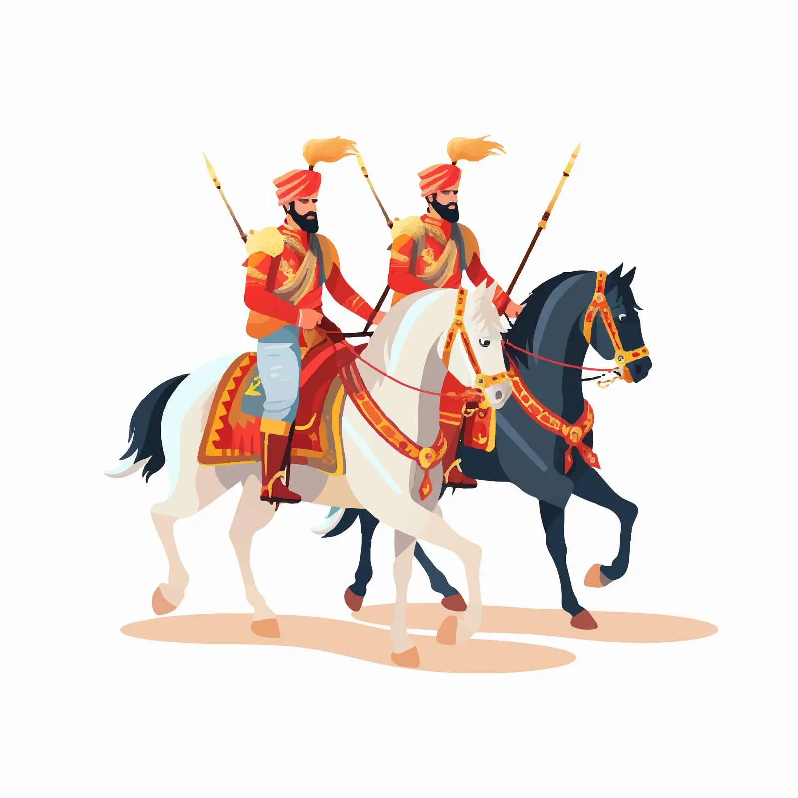 Mughal Horse Warriors in Battle — free download from Dotvec