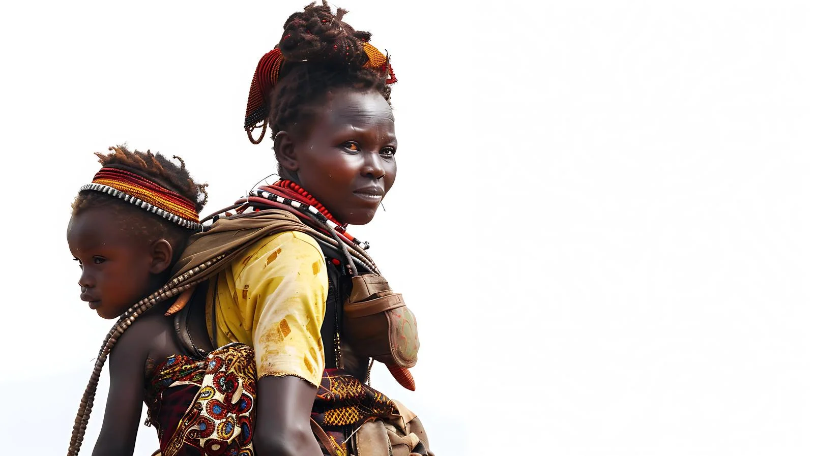 Muhila Tribe Woman Carrying Child — free download from Dotvec