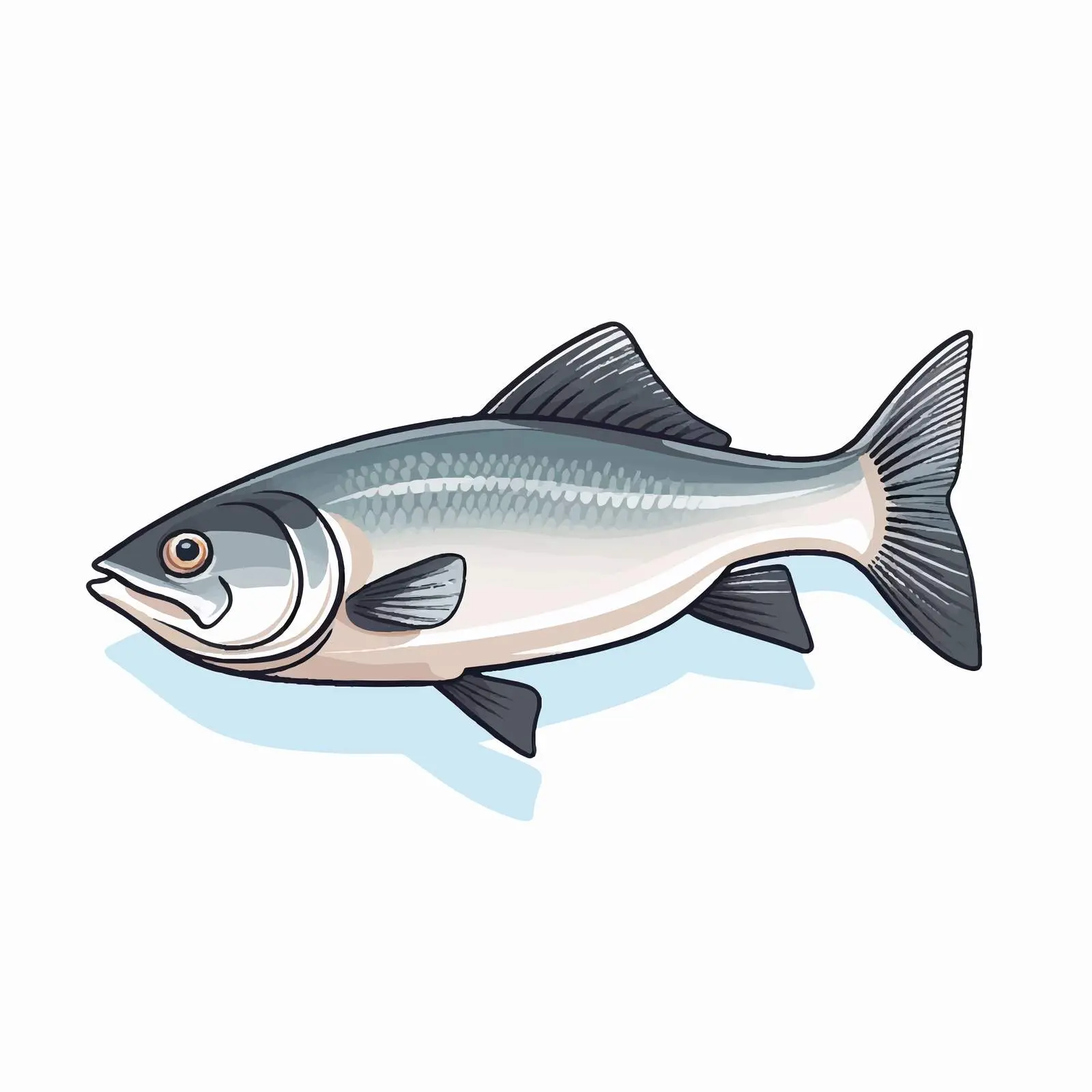 Mullet Fish Line Art Vector Illustration — free download from Dotvec