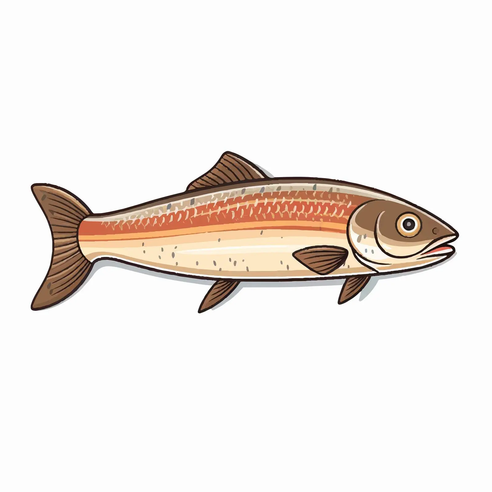 Mullet Fish Line Art Vector Illustration — free download from Dotvec