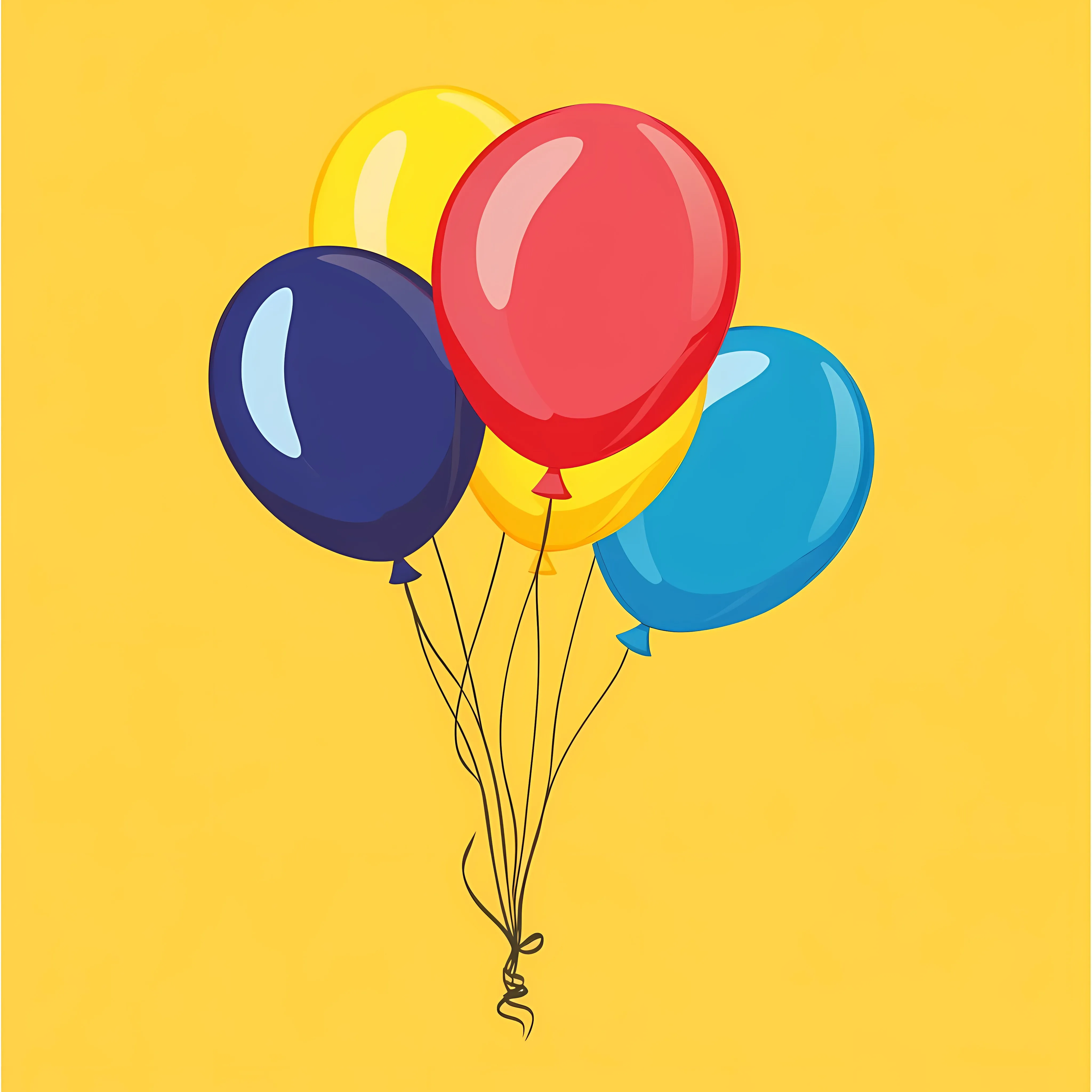 Colorful Balloons Flying for Celebration Fun — free download from Dotvec