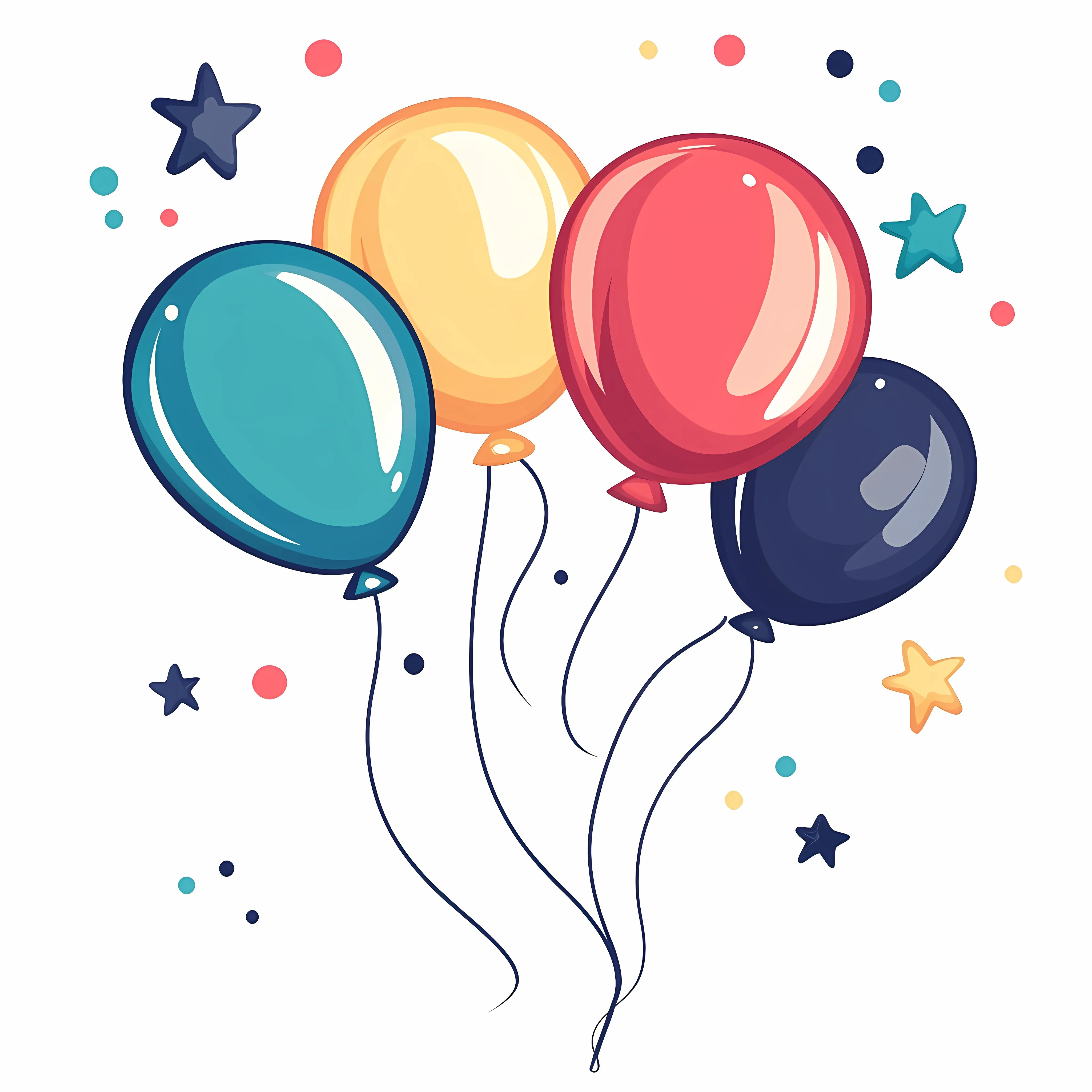 Colorful Balloons Flying in Celebration — free download from Dotvec