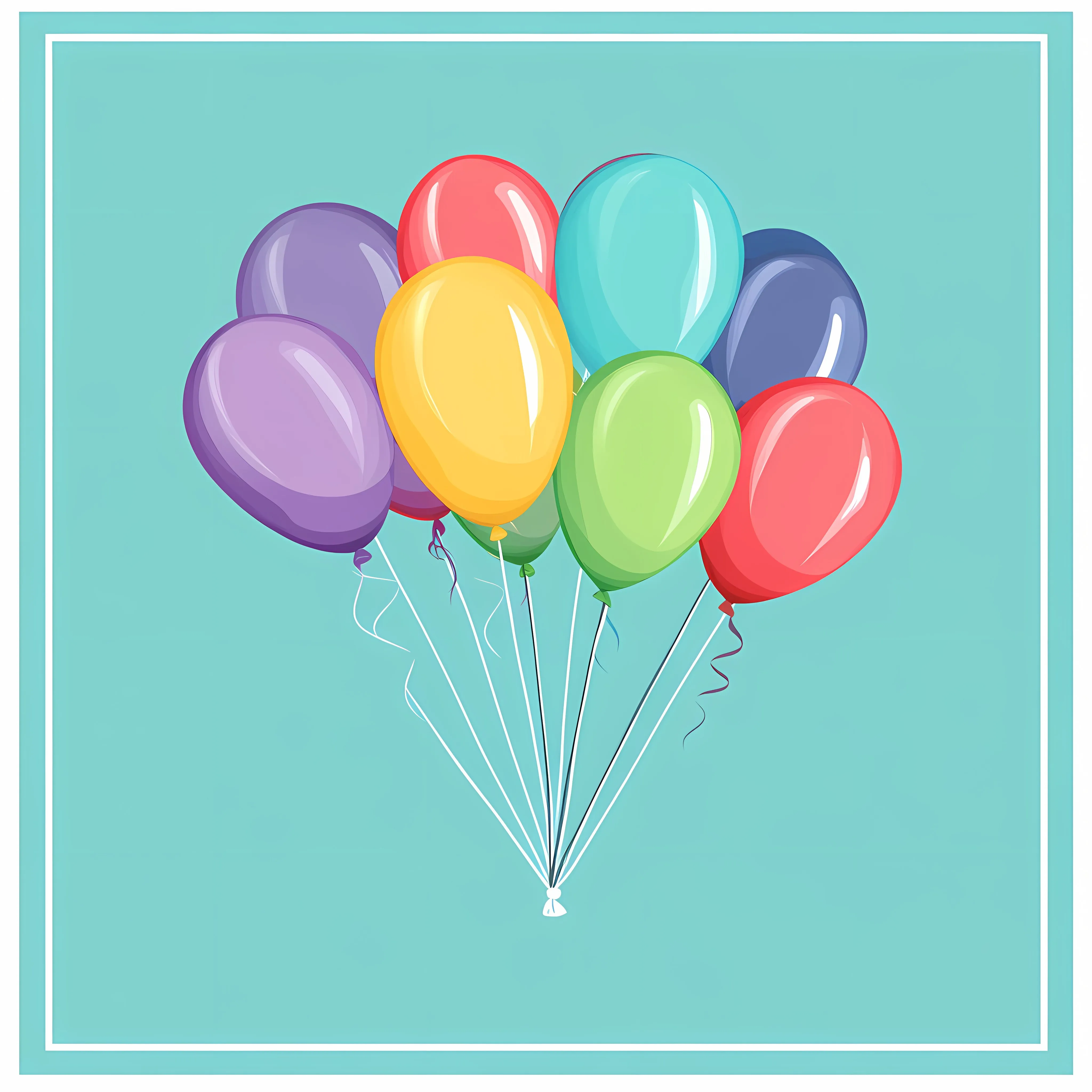 Colorful Balloons in Flight for Celebration — free download from Dotvec