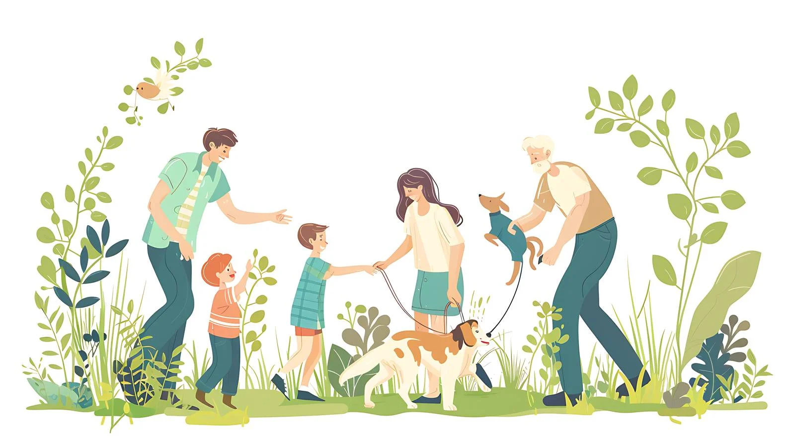 Family Dog Playing on Grassy Lawn — free download from Dotvec