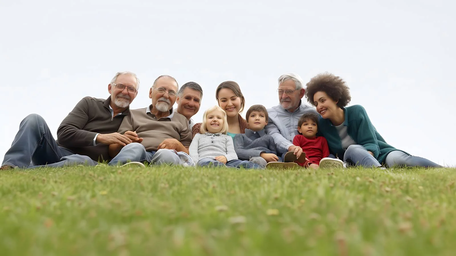 Family Relaxing on Grassy Land — free download from Dotvec