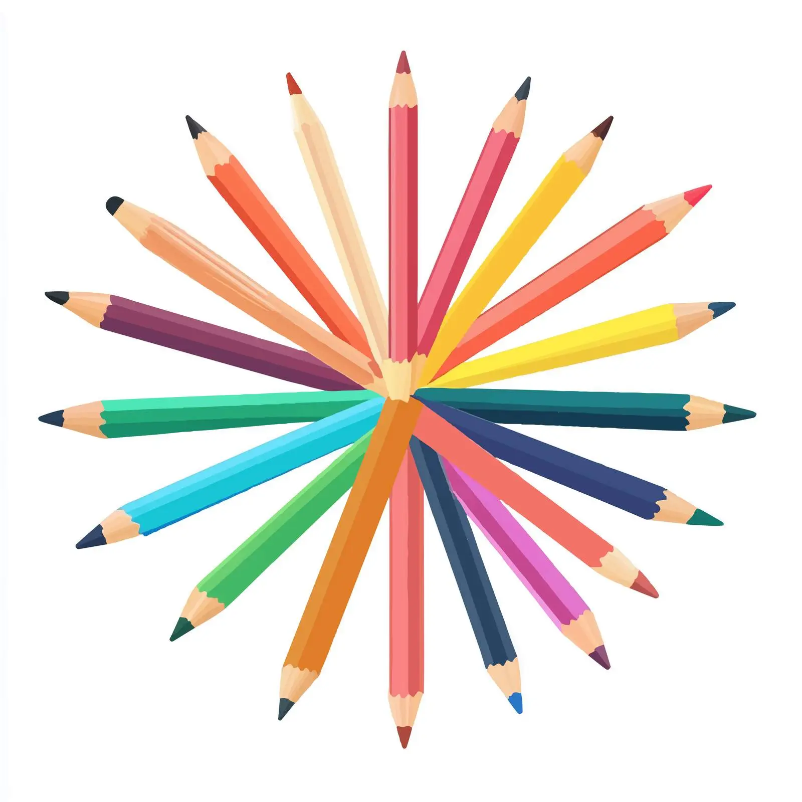 Abstract Multicolored Pencils Vector Illustration — free download from Dotvec