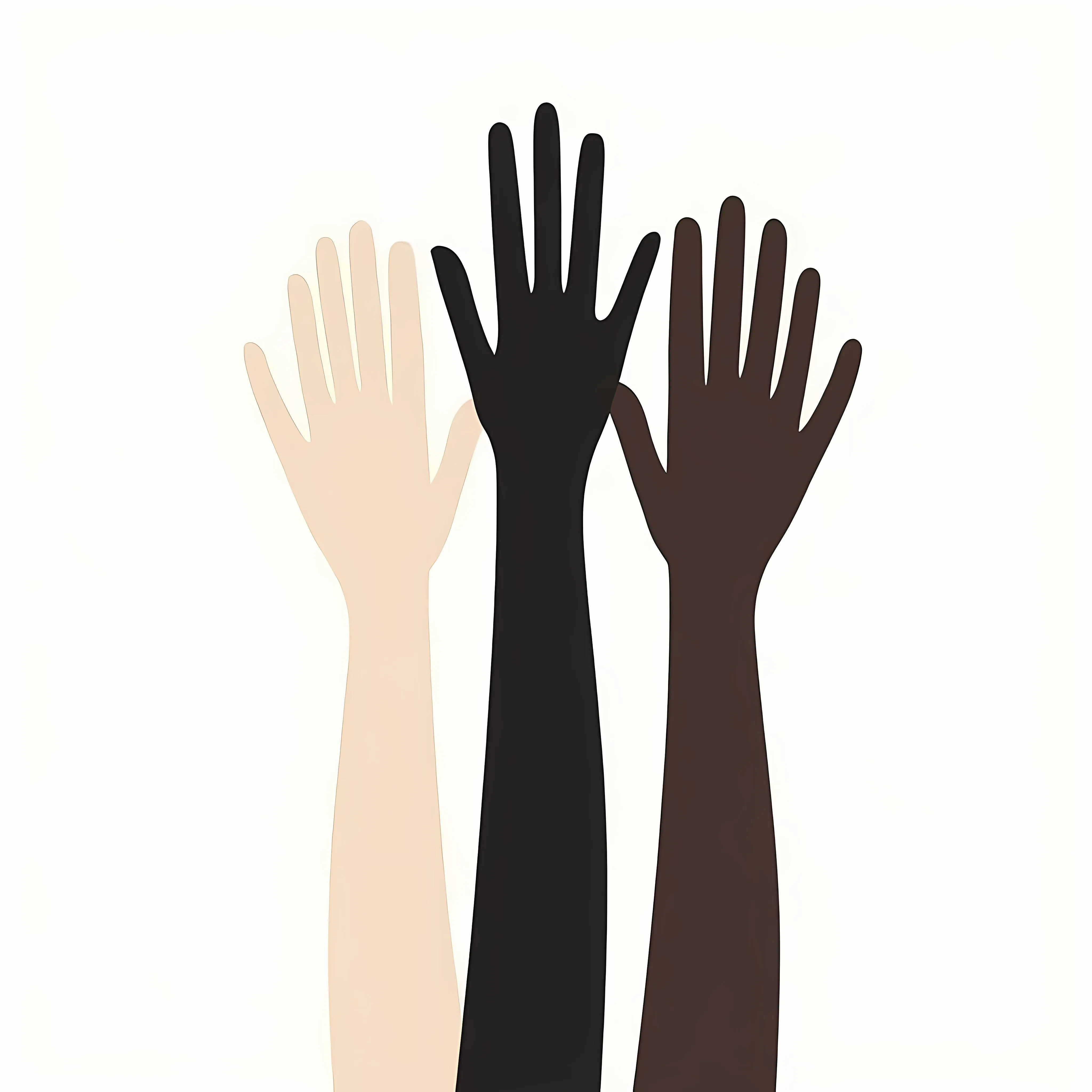 Diverse Team Unity with Multiethnic Hands — free download from Dotvec