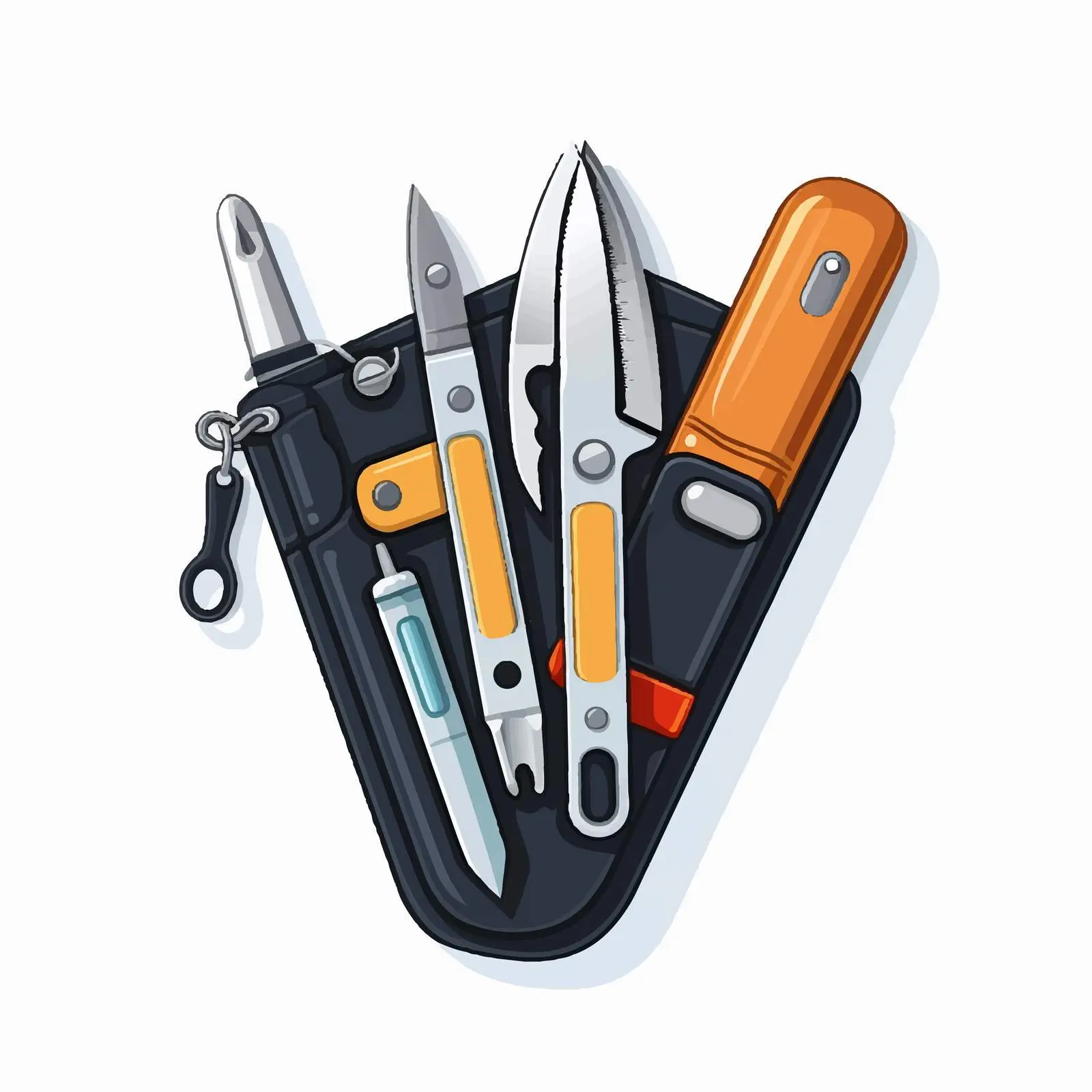 Versatile Multifunctional Pocket Knife with Tools – free knife design image from Dotvec