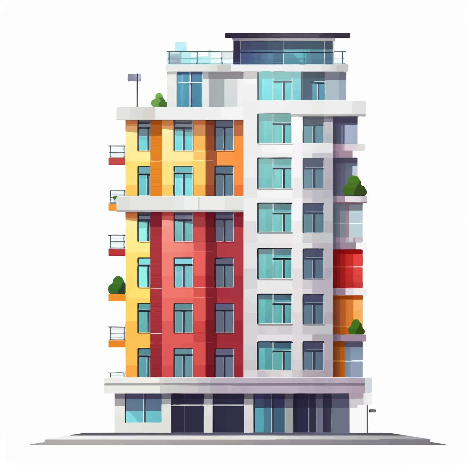 Modern Multistory Prefabricated Panel Building Design — free download from Dotvec