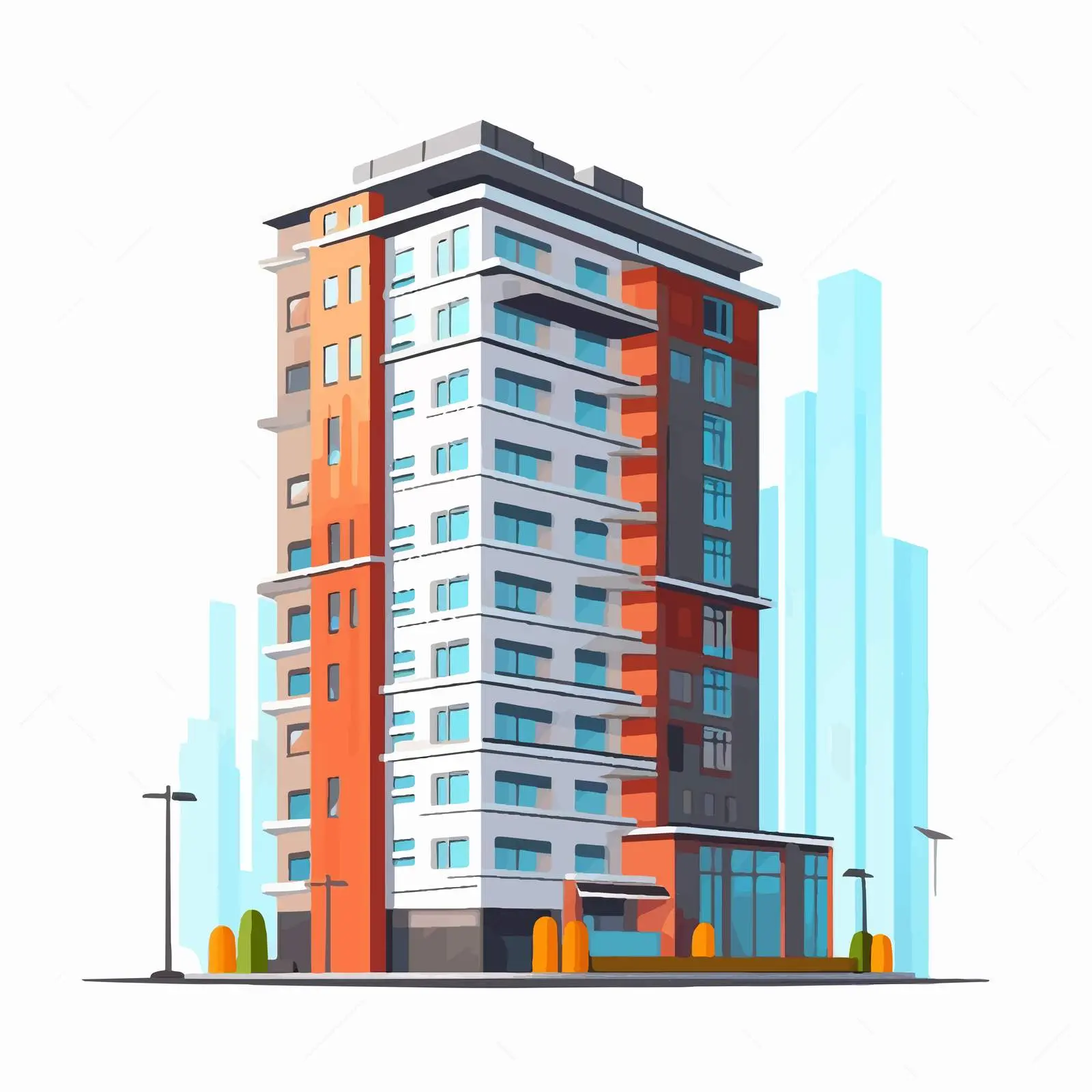 Modern Multistory Prefabricated Panel Building Design — free download from Dotvec