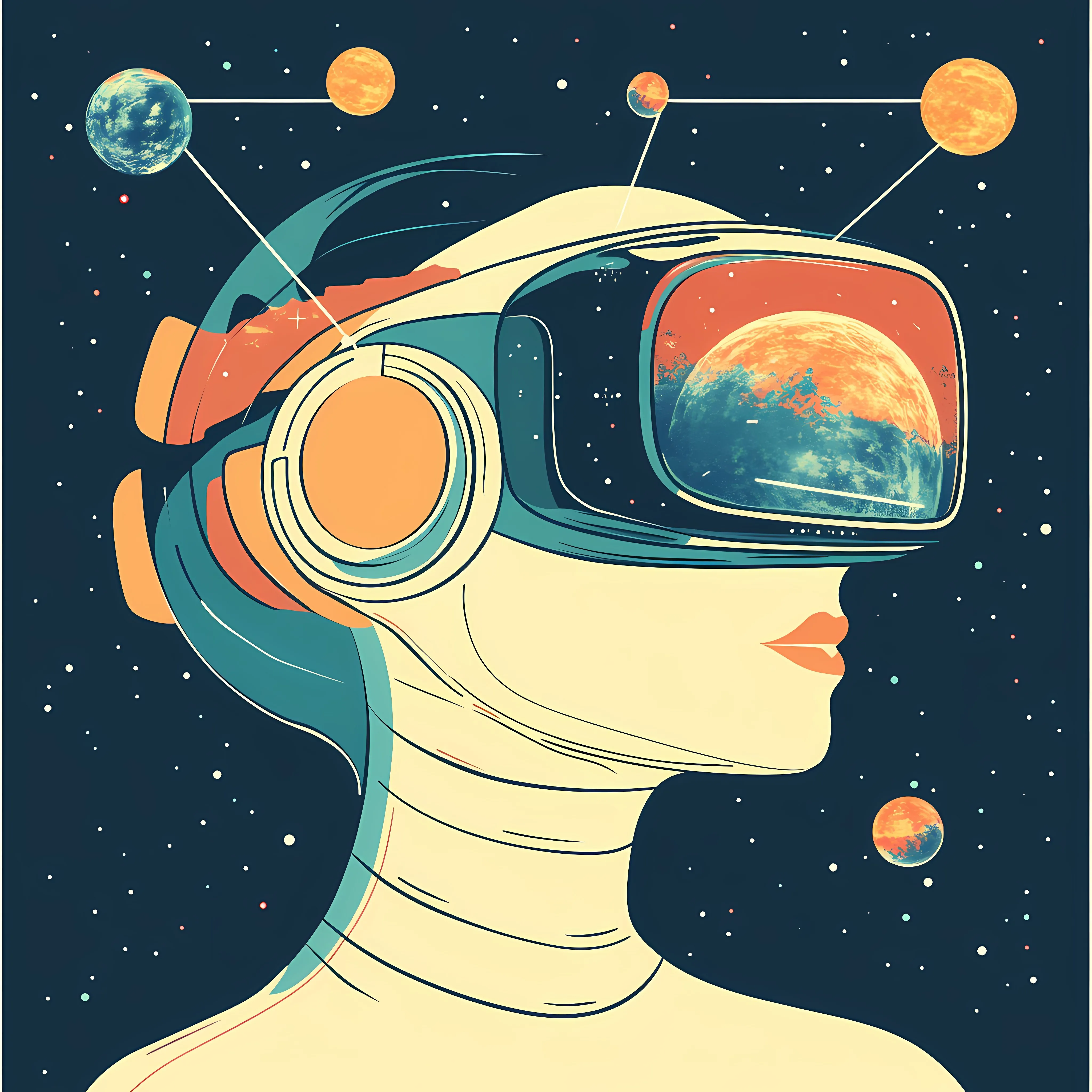 Multiverse Augmented Reality Technology Illustration — free download from Dotvec