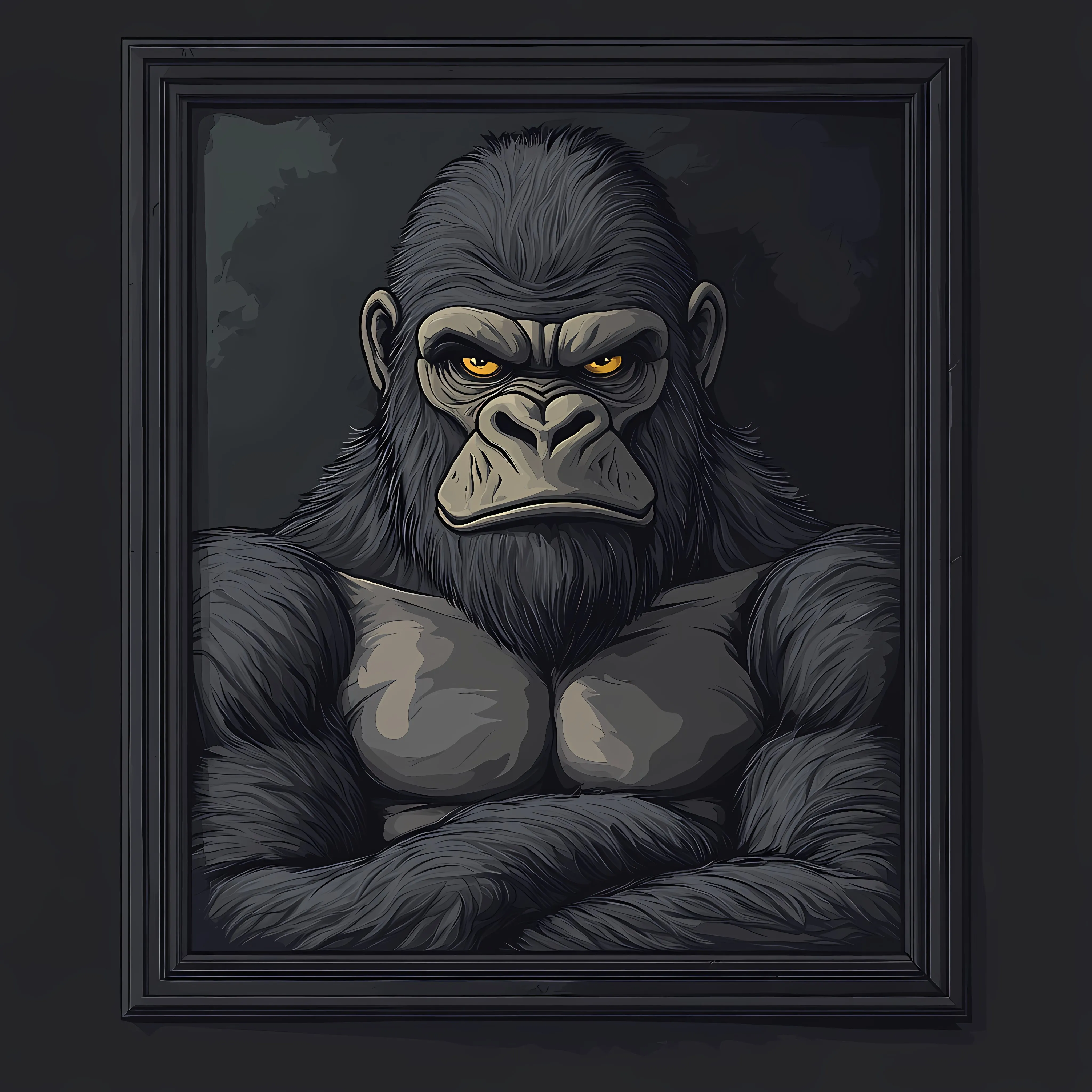 Muscular Gorilla Mascot Vector Illustration — free download from Dotvec