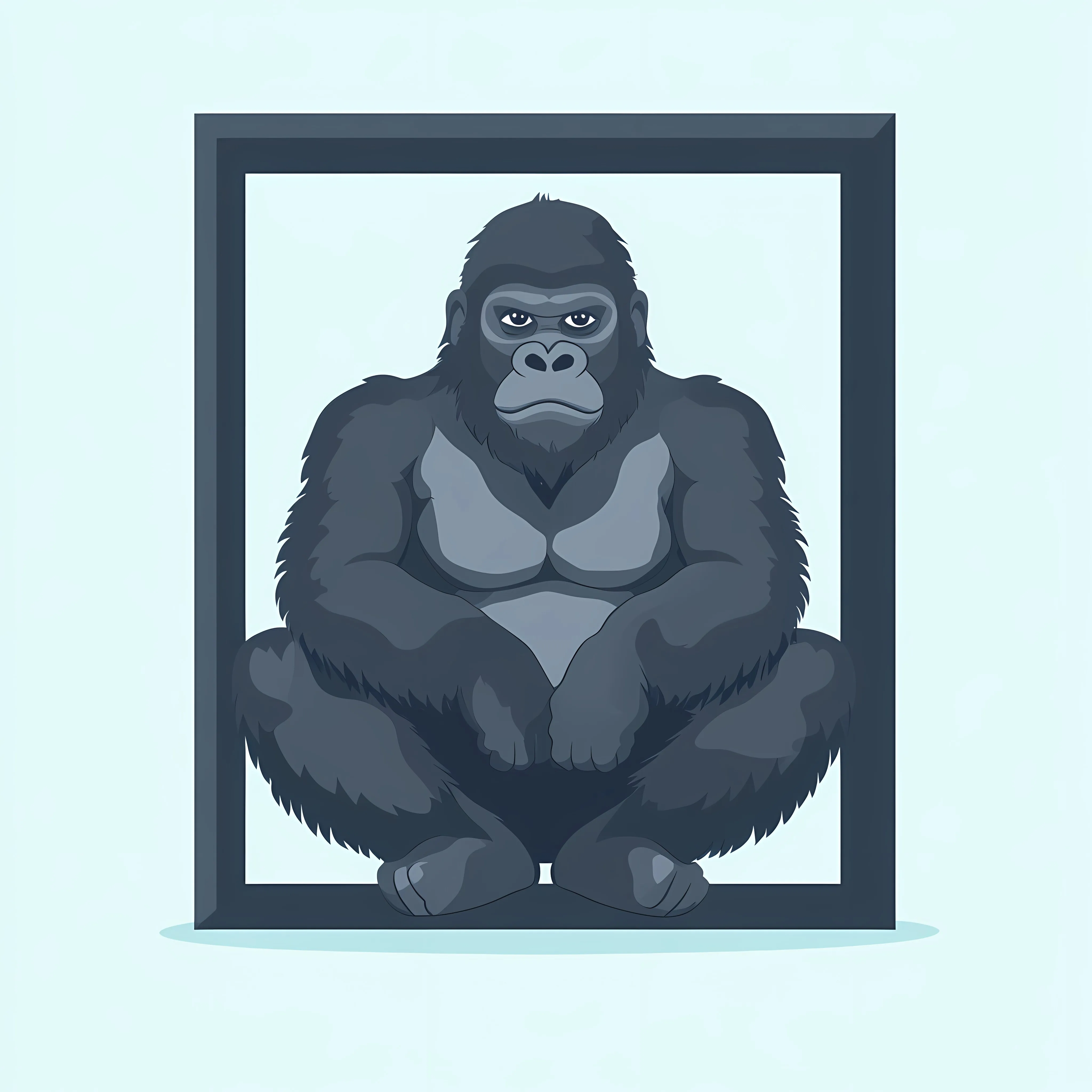 Muscular Gorilla Mascot Vector Illustration — free download from Dotvec