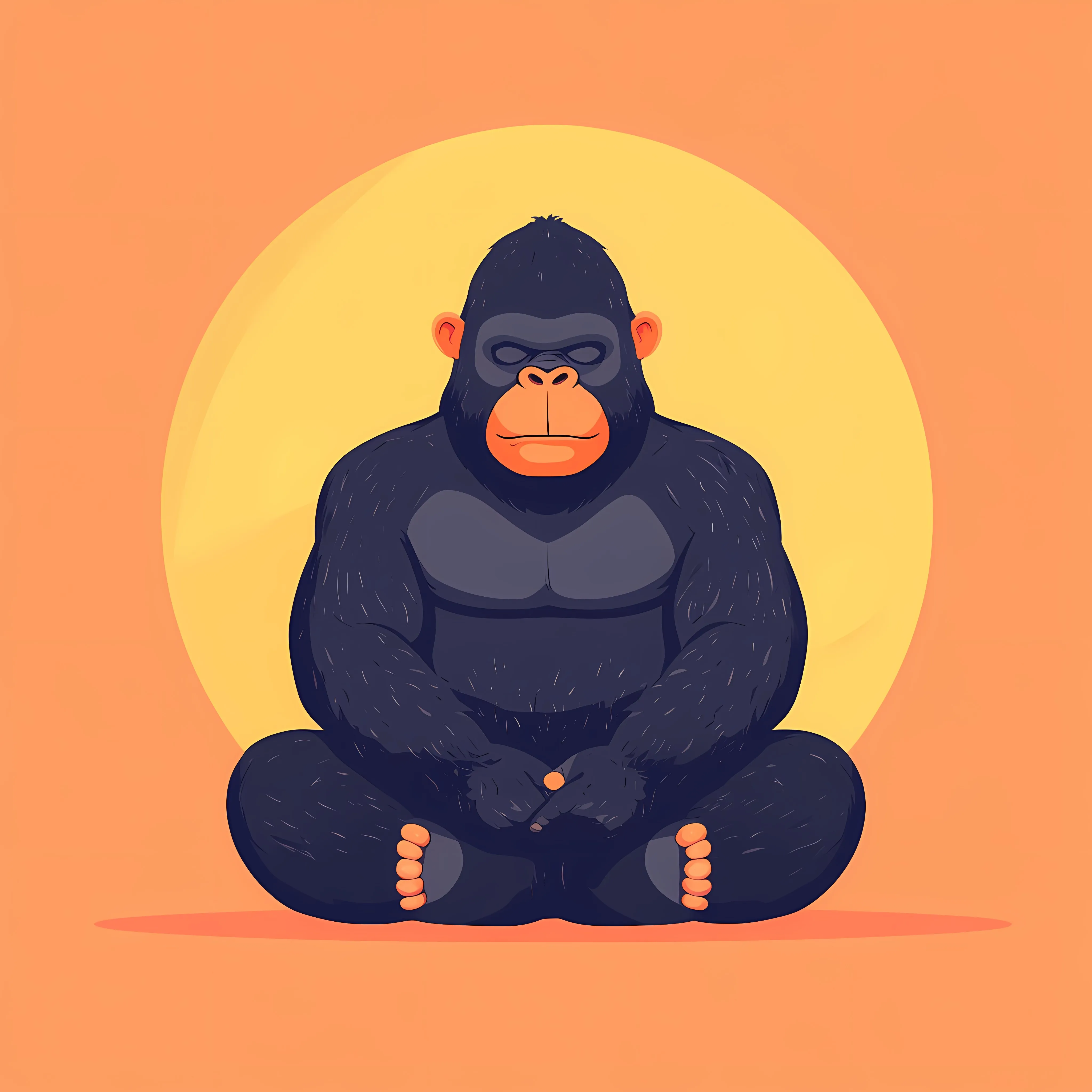 Muscular Gorilla Mascot Vector Illustration — free download from Dotvec