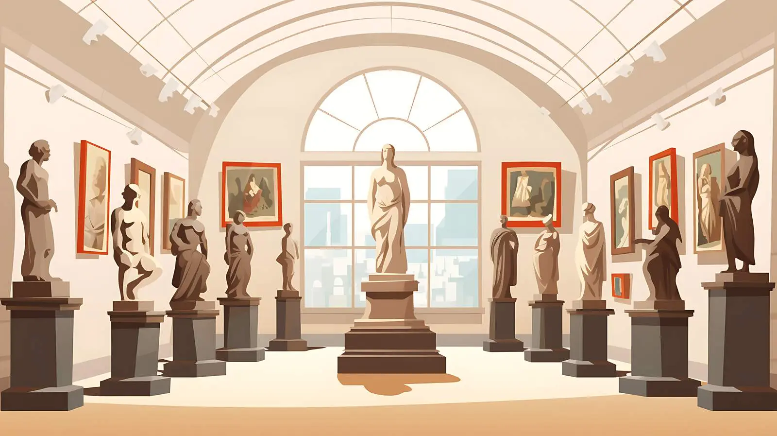 Anthropology Sculpture Exhibition at Museum — free download from Dotvec