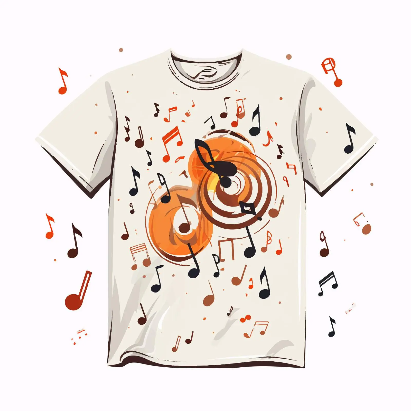 Music Notes Logo with Various Shirts — free download from Dotvec