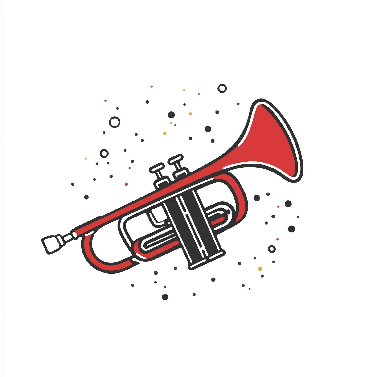 Isolated Trumpet Vector Icon for Musical Design — free download from Dotvec