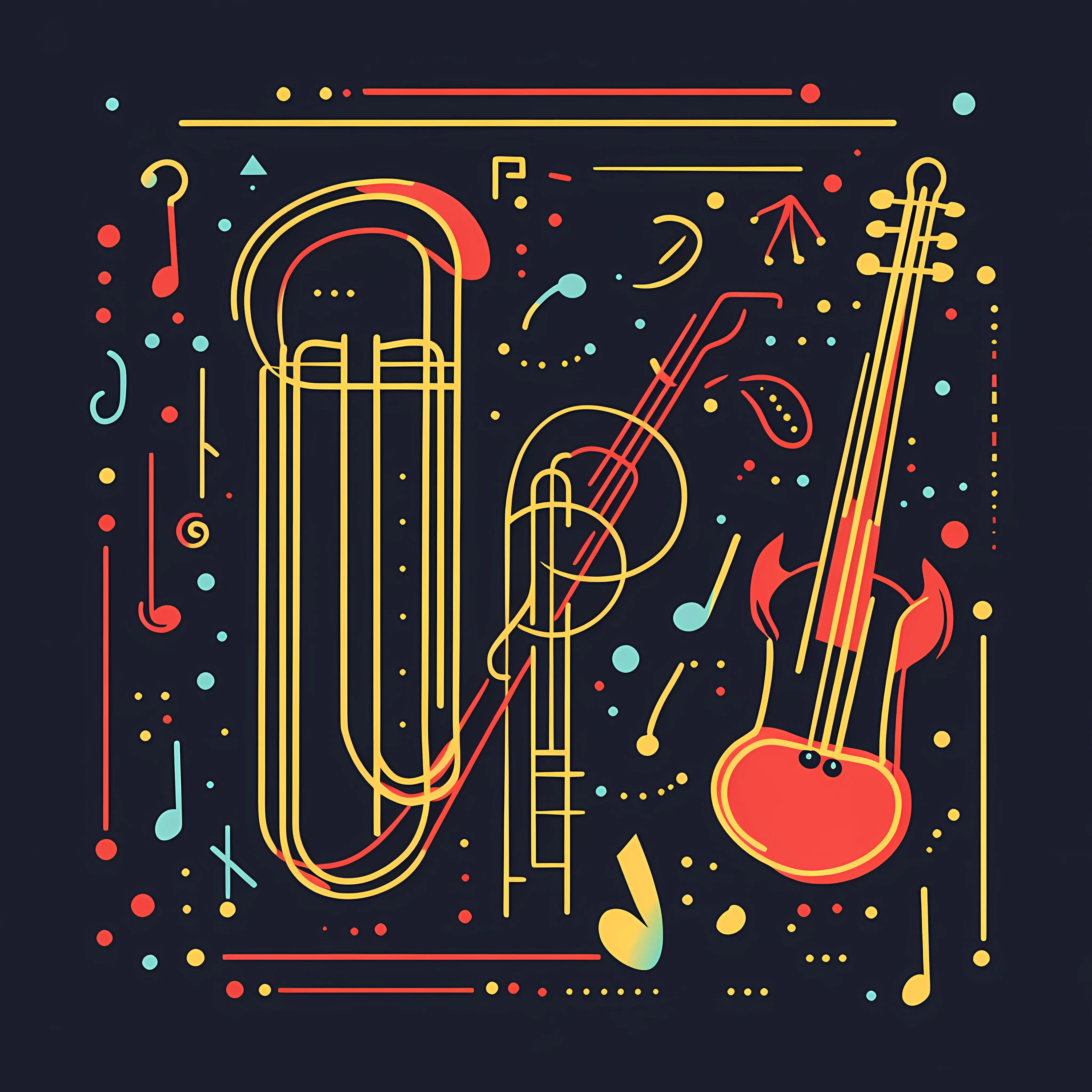 Musical Instrument Flat Vector Illustration — free download from Dotvec