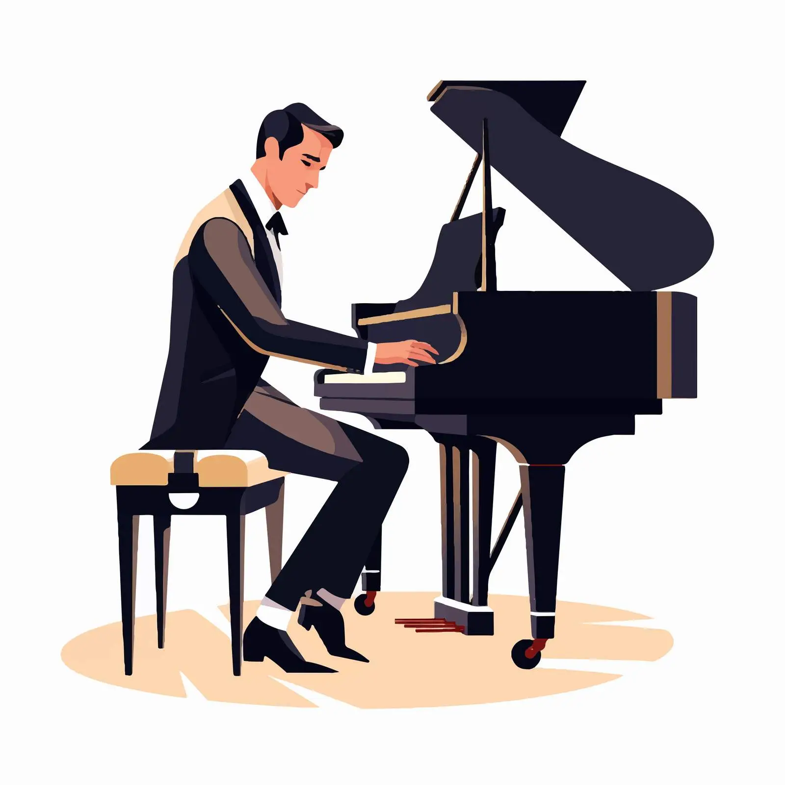 Pianist Performing Classical Music on Stage — free download from Dotvec
