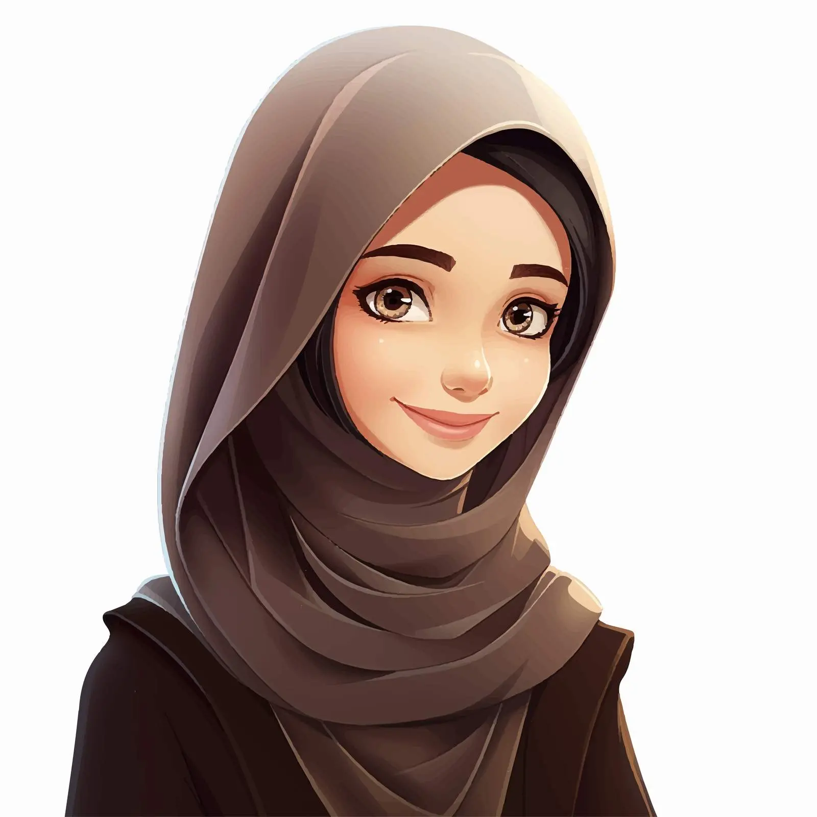 Muslim Girl Cartoon Avatar Vector Illustration — free download from Dotvec
