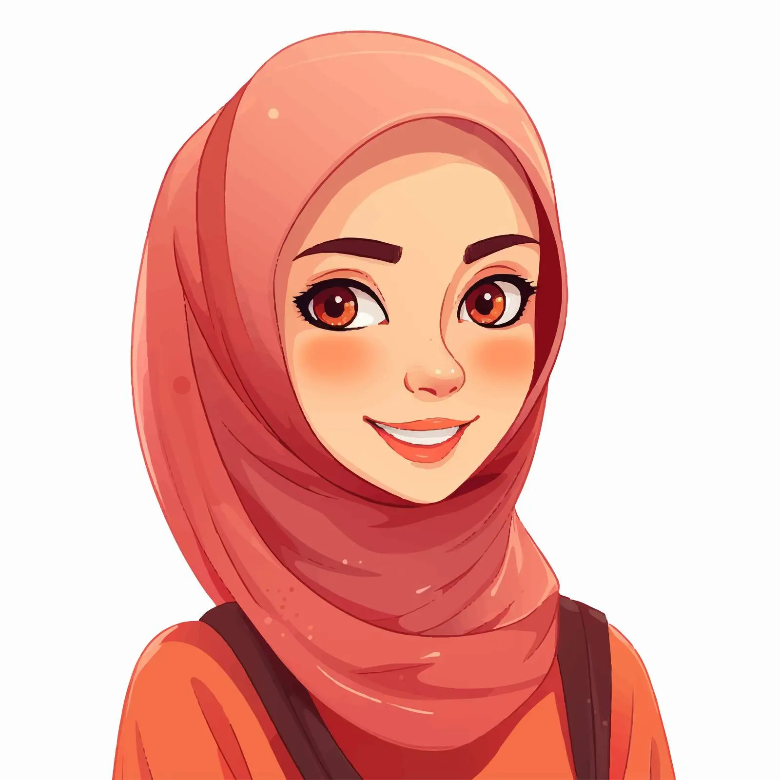 Muslim Girl Cartoon Avatar Vector Illustration — free download from Dotvec