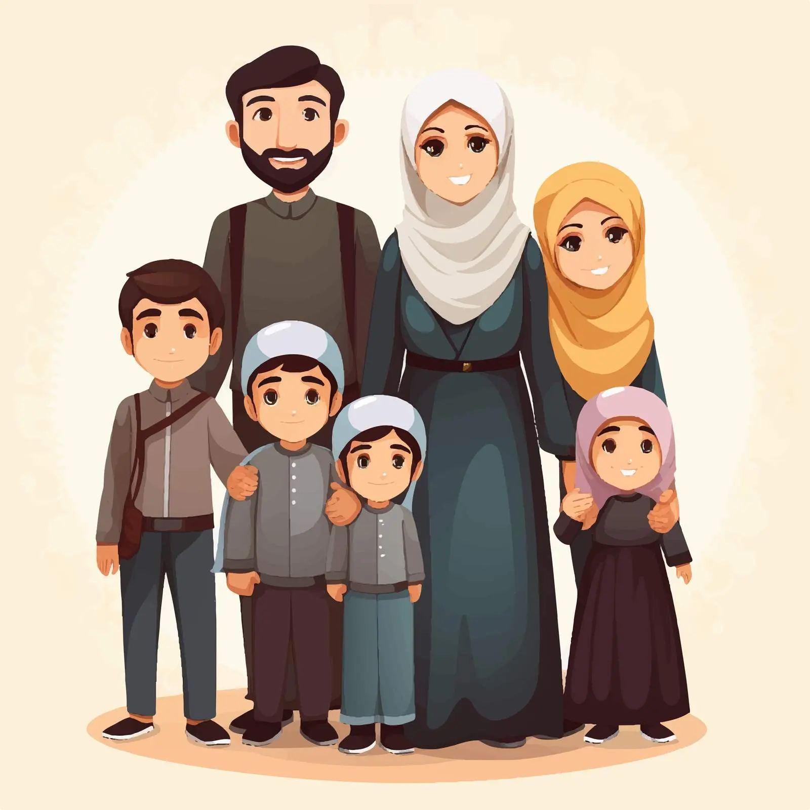 Muslim Family Engaging in Fun Activities — free download from Dotvec