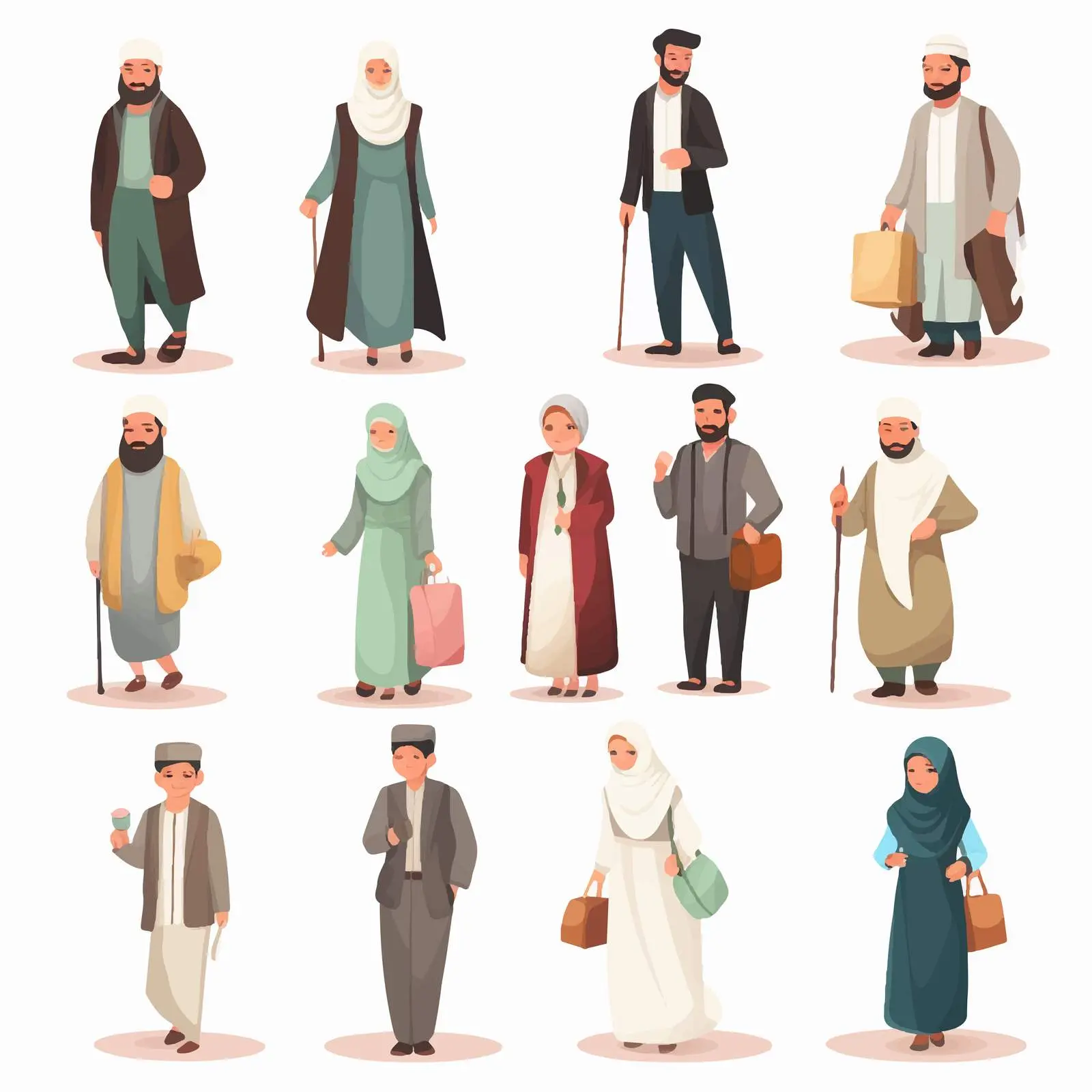 Muslim People Engaging in Various Activities — free download from Dotvec